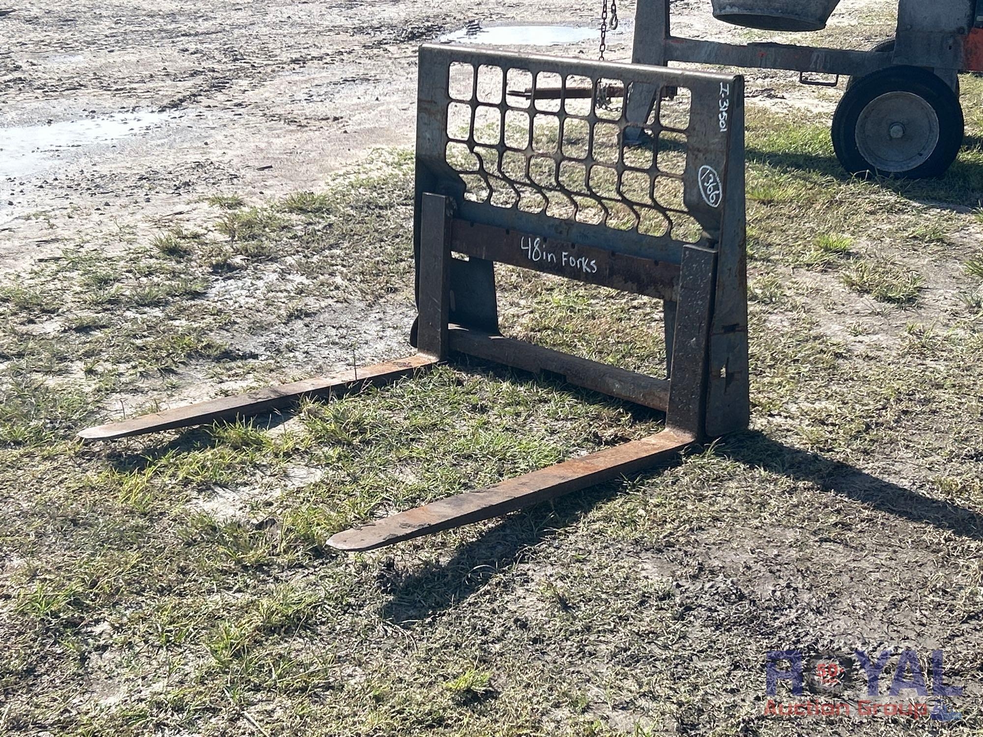 48in Pallet Fork and Frame Skid Steer Attachment (A55851)