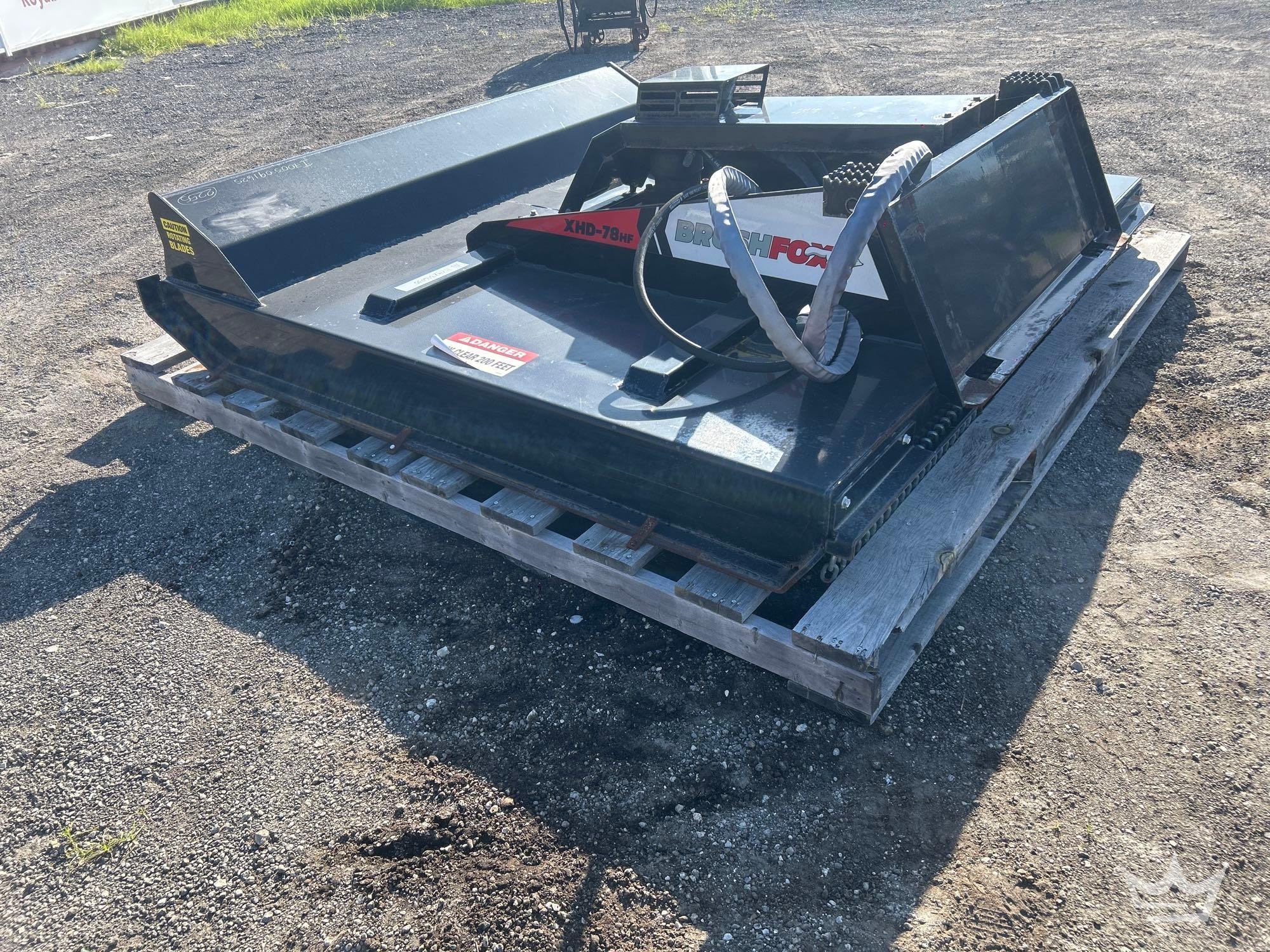 2025 BrushFox XHD-78HF 78in Hydraulic Rotary Brush Cutter Skid Steer Attachment (A61567)