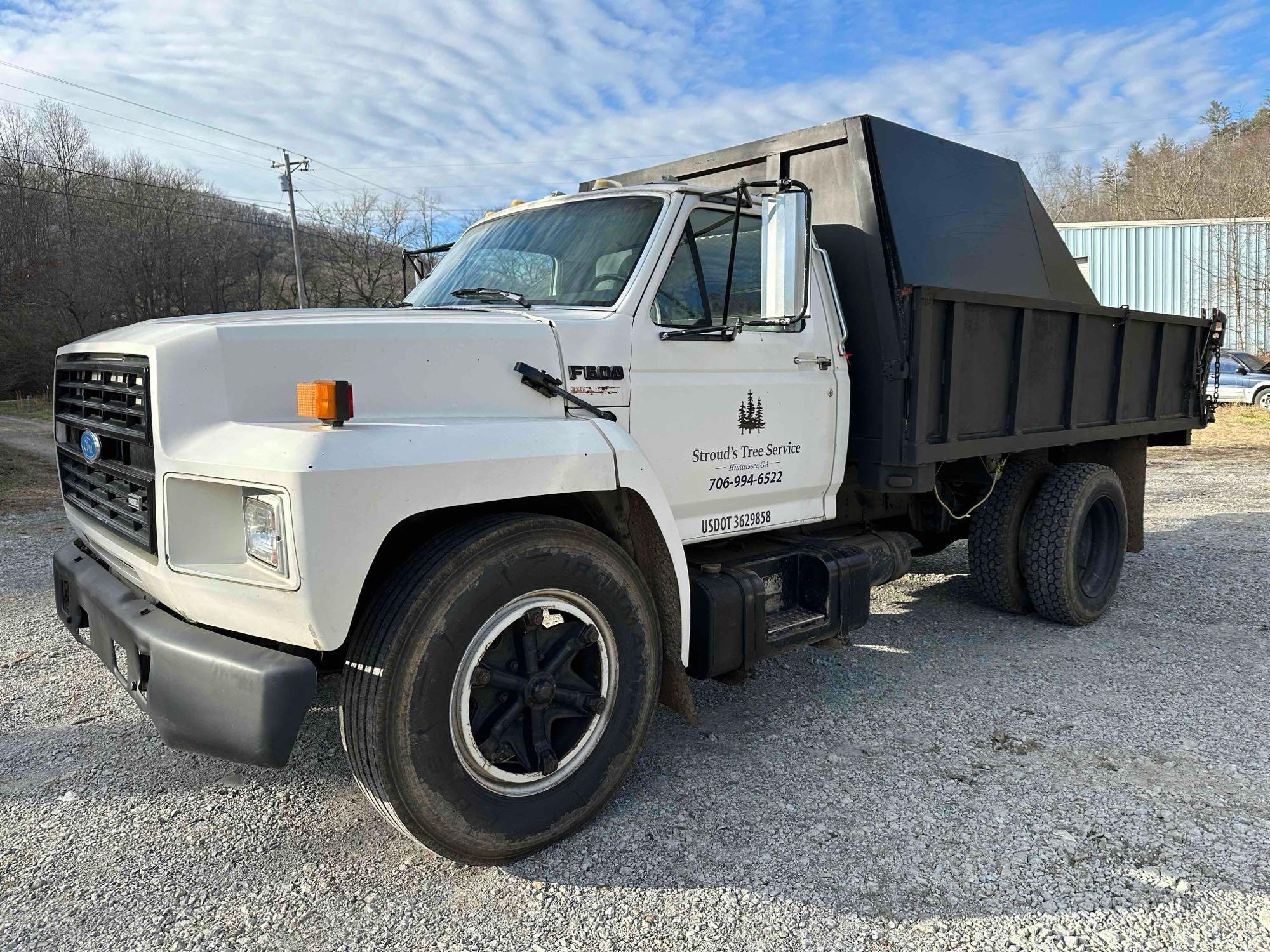 1989 Ford F600 Dump Truck, VIN # 1FDNK64P1KVA00407 (A61165)