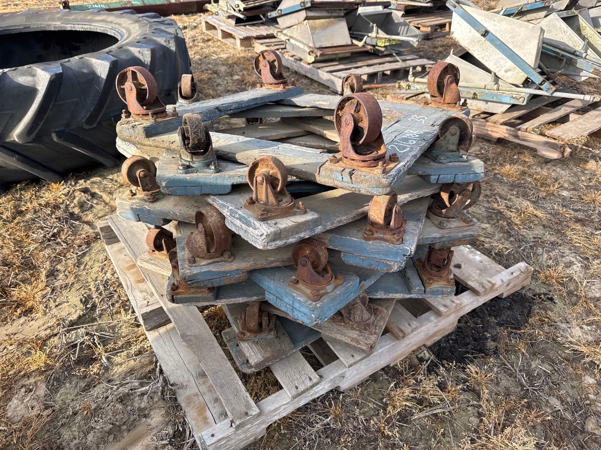 PALLET OF LOAD JACKS W/ CASTER WHEELS (A64278)