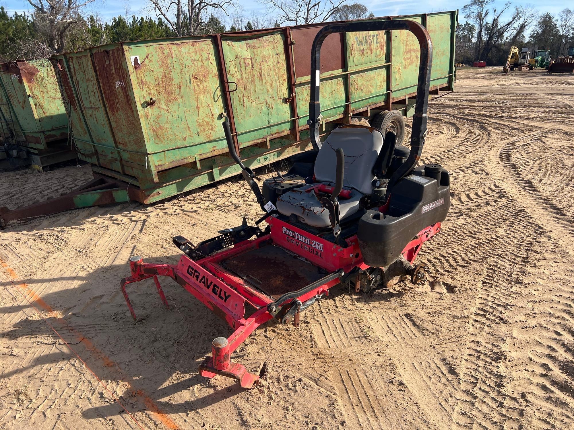 (INOP) GRAVELY ZERO TURN LAWNMOWER (A59823)