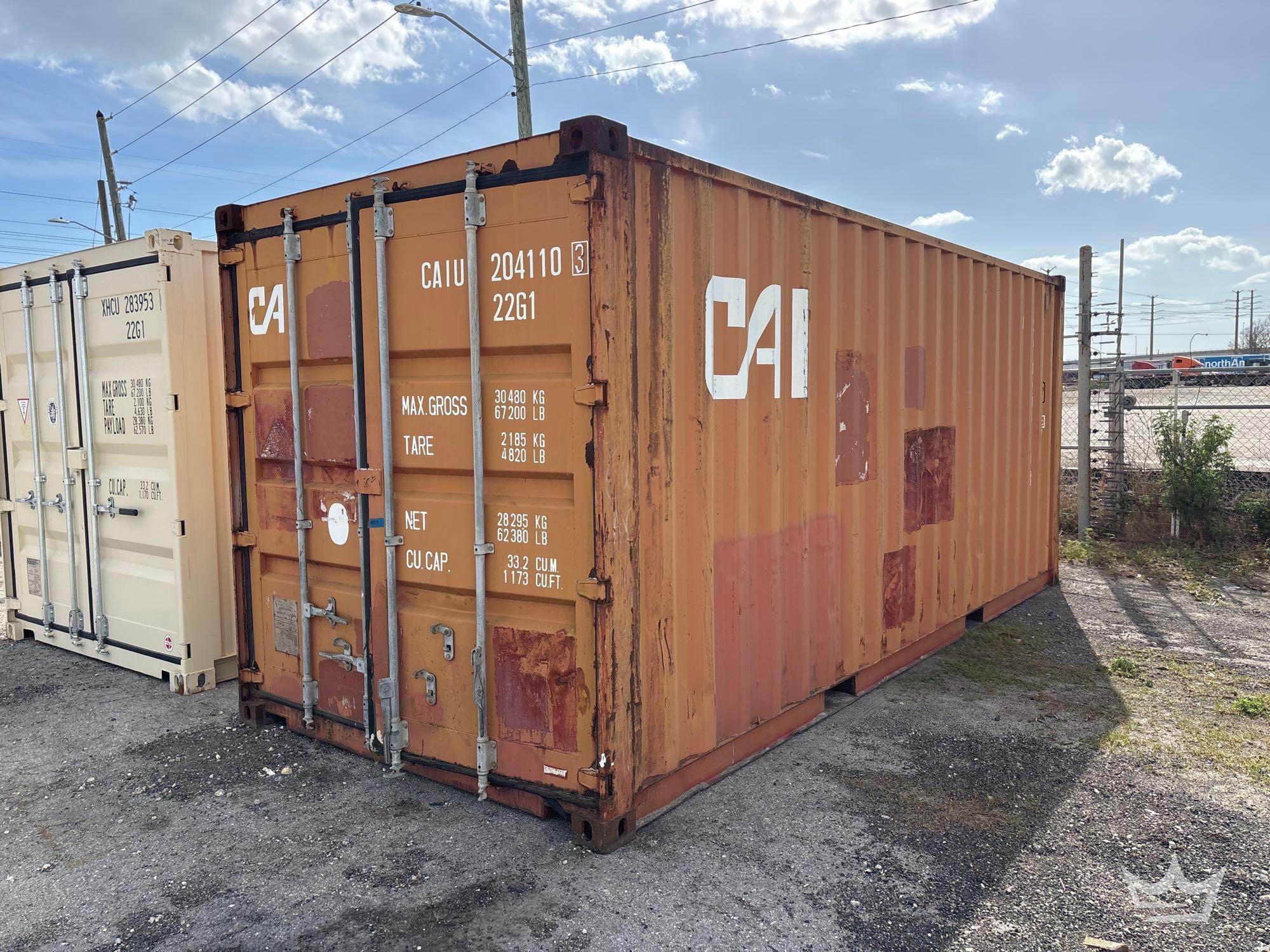 20ft. 2-Door Shipping Container (A61572)