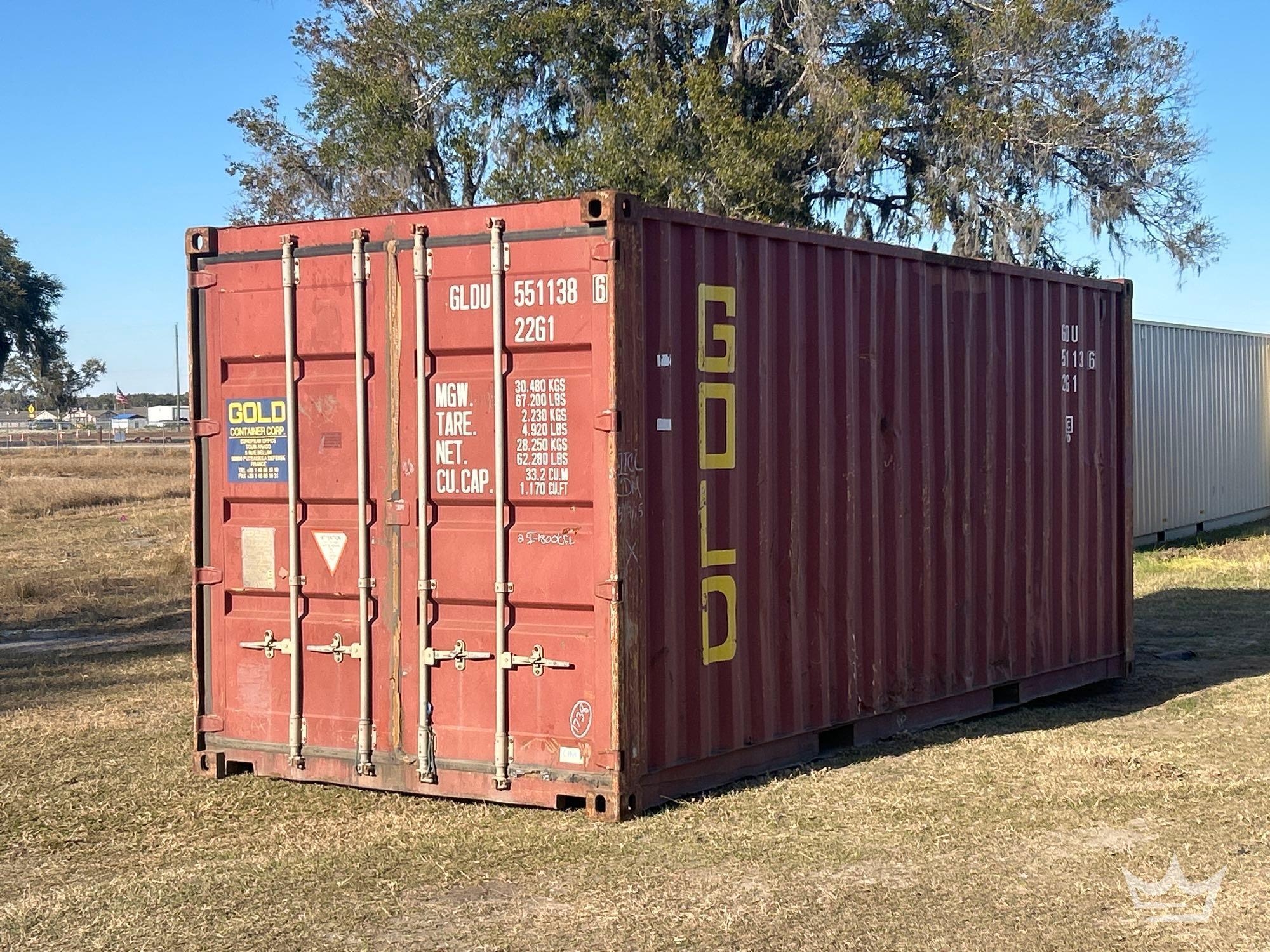 20ft 2-Door Shipping Container (A61567)