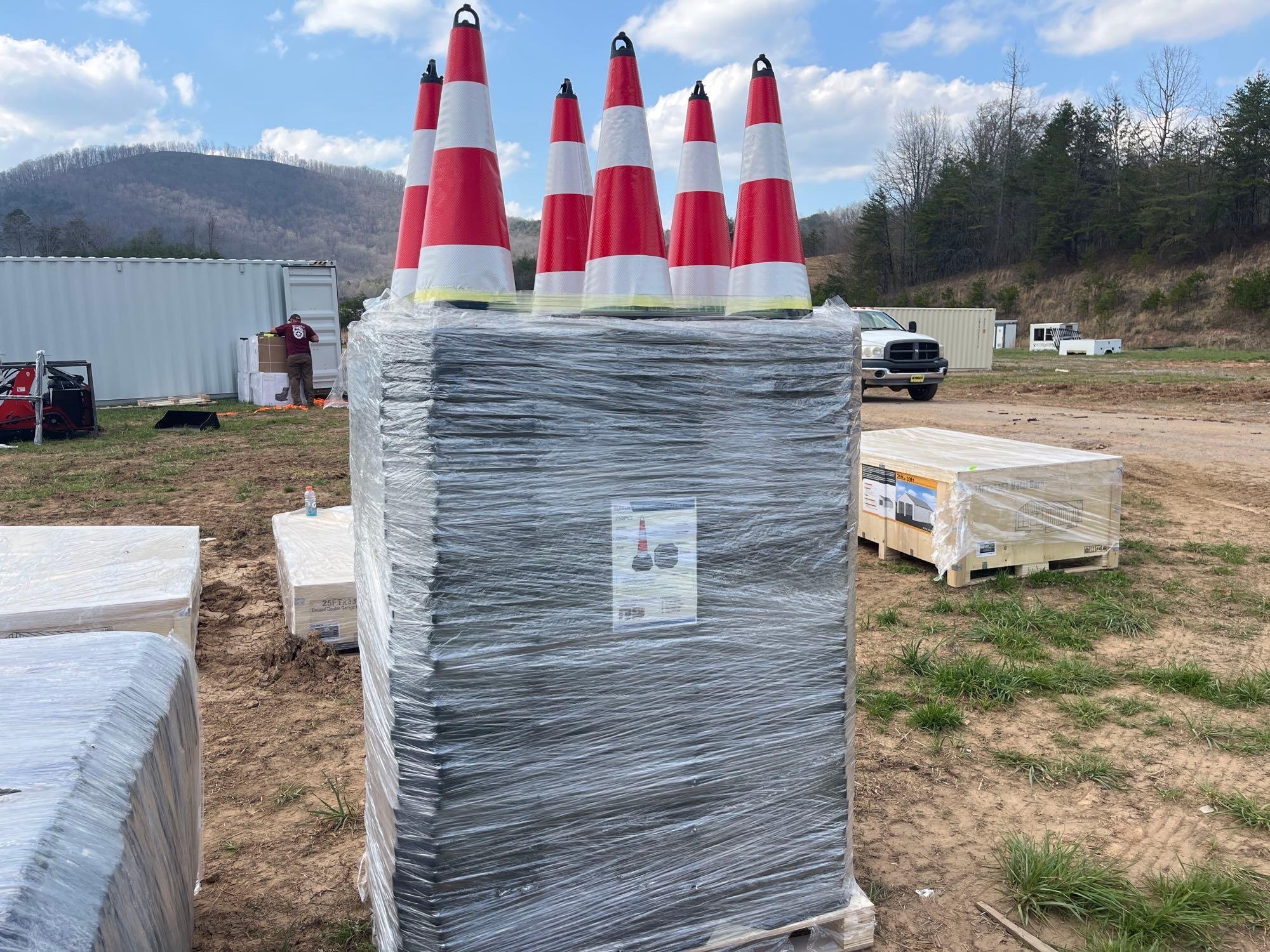New/Unused Pallet of 250 Traffic Cones (A65583)