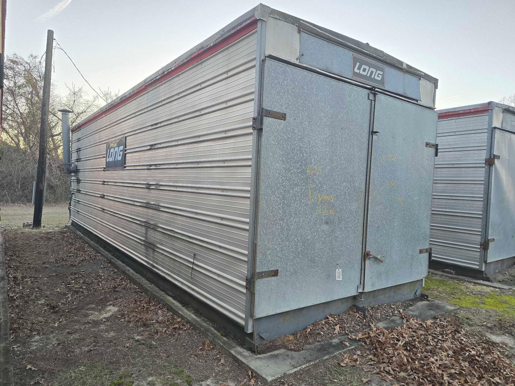 RED & BLACK TRIM LONG 8 BOX WOOD FRAME BARN (A63290)