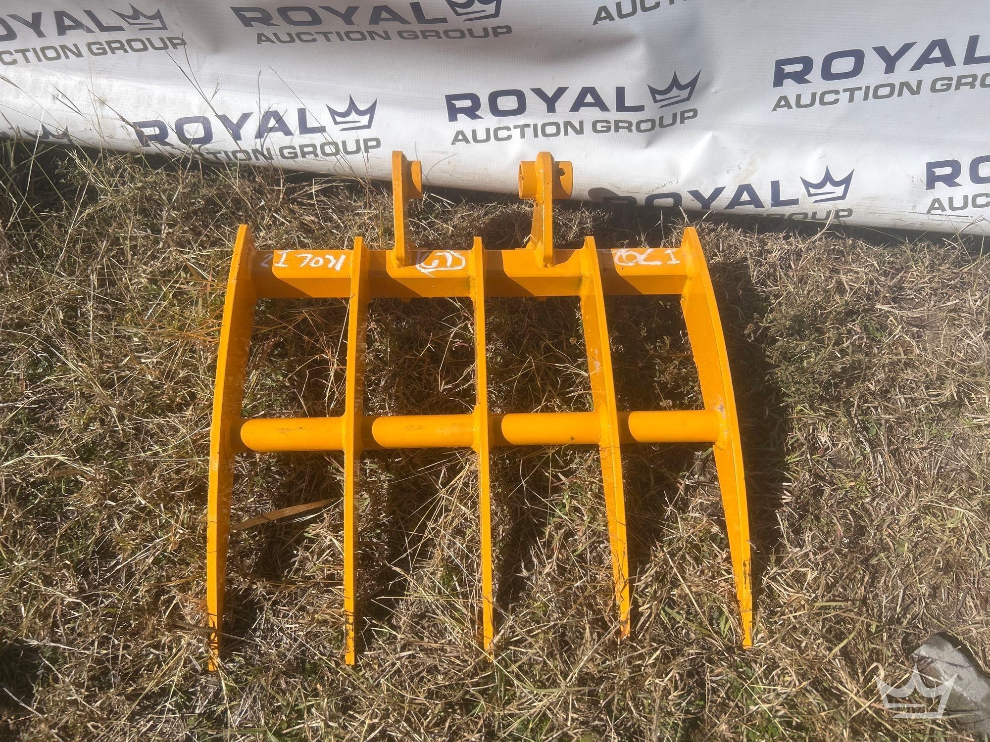 2025 Grapple Rake Mini Excavator Attachment (A61572)