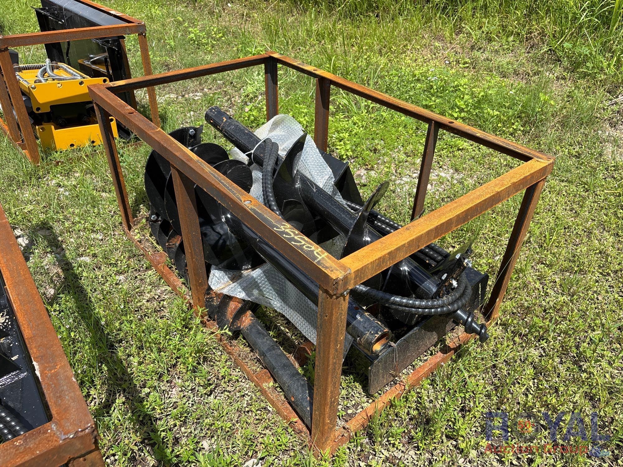 2025 CFG SSECAG-Y Hydraulic Auger Skid Steer Attachment with Bits (A53425)
