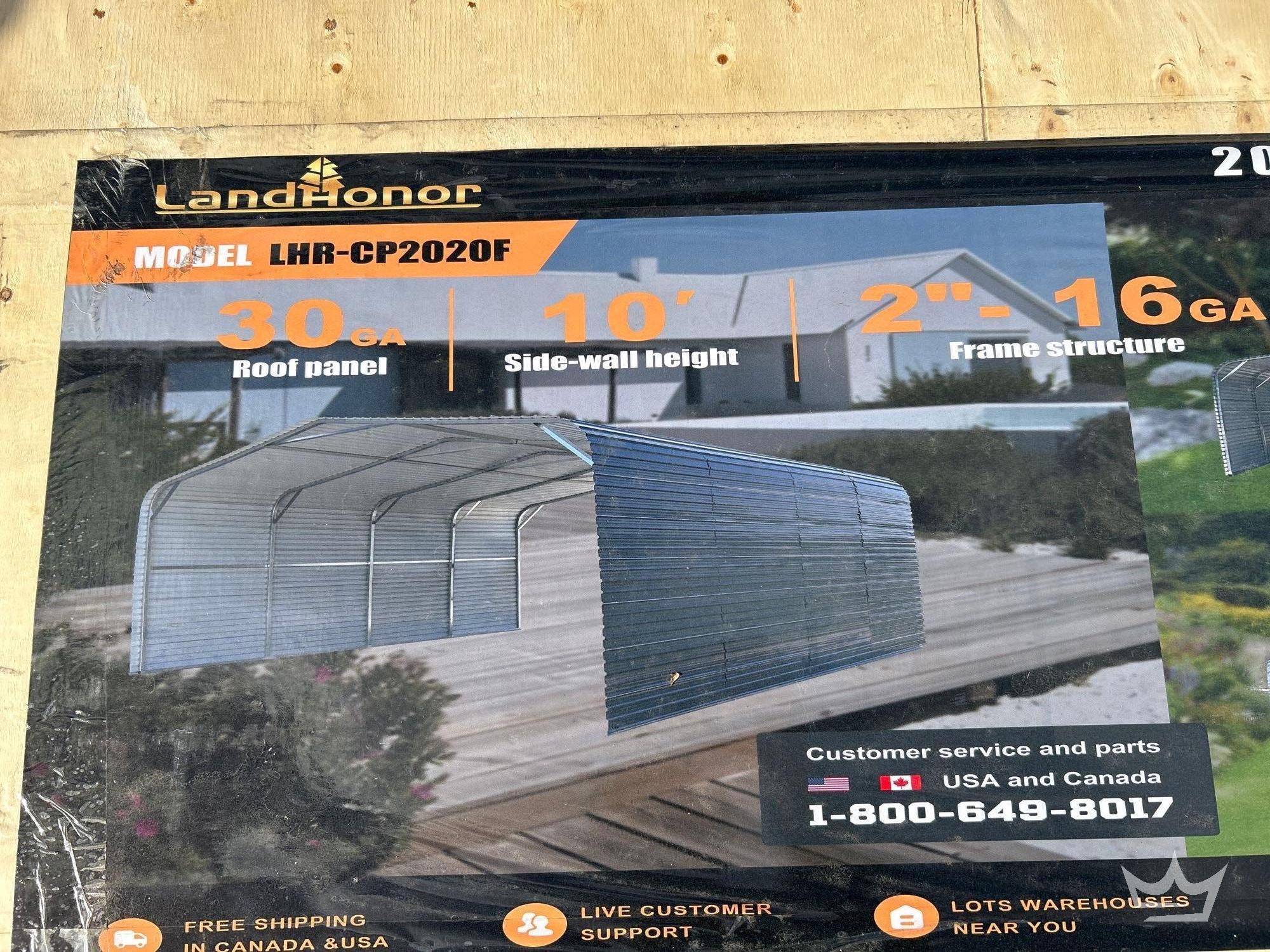 LandHonor LHR-CP2020F Metal Carport (A60352)