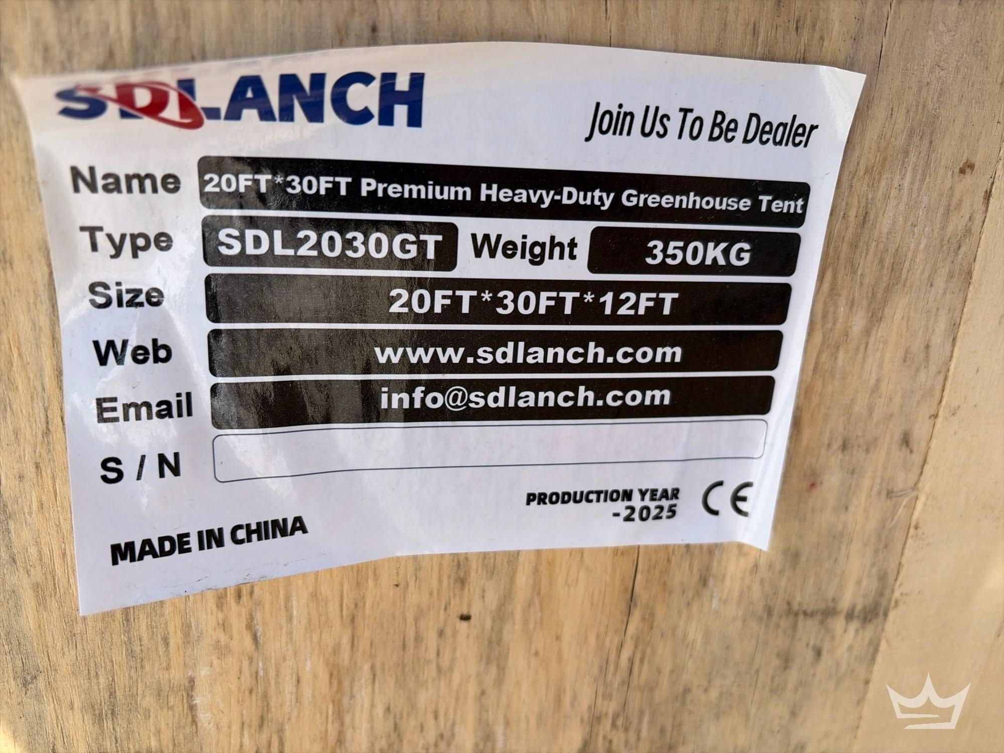 2025 SDLANCH SDLC2030GT Heavy Duty Greenhouse Tent (A60352)