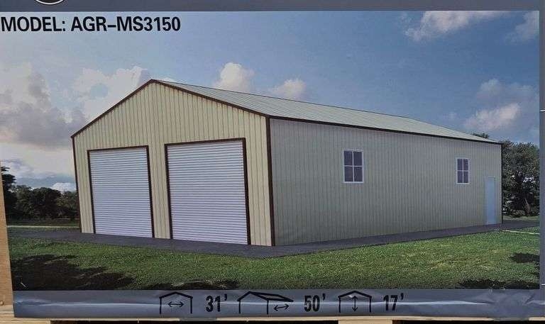 31 FT x 50 FT Heavy Duty Metal Storage Garage (New/Unused) (A59225)