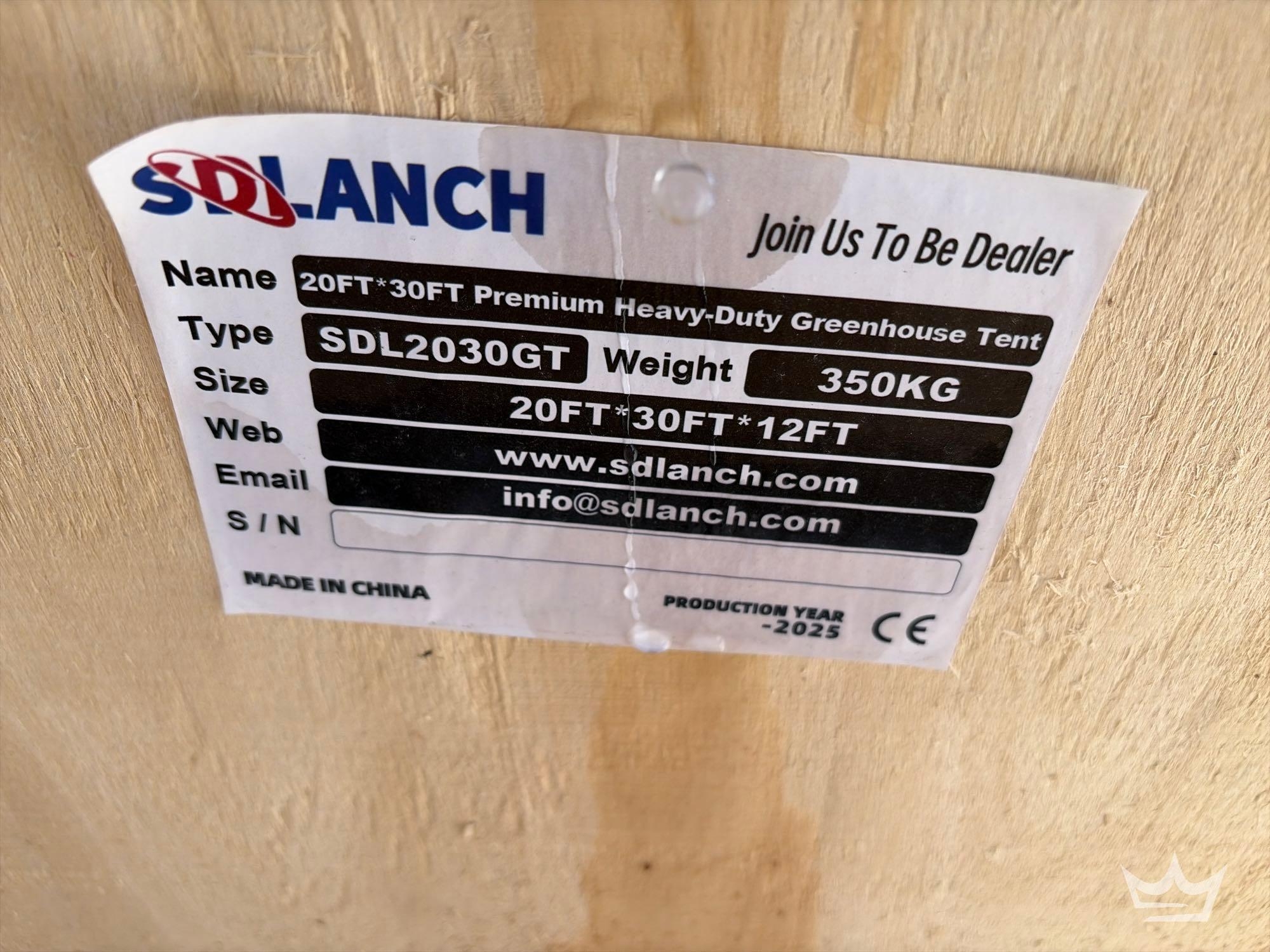 2025 SDLANCH SDL2030GT Heavy-Duty Greenhouse Tent (A60352)