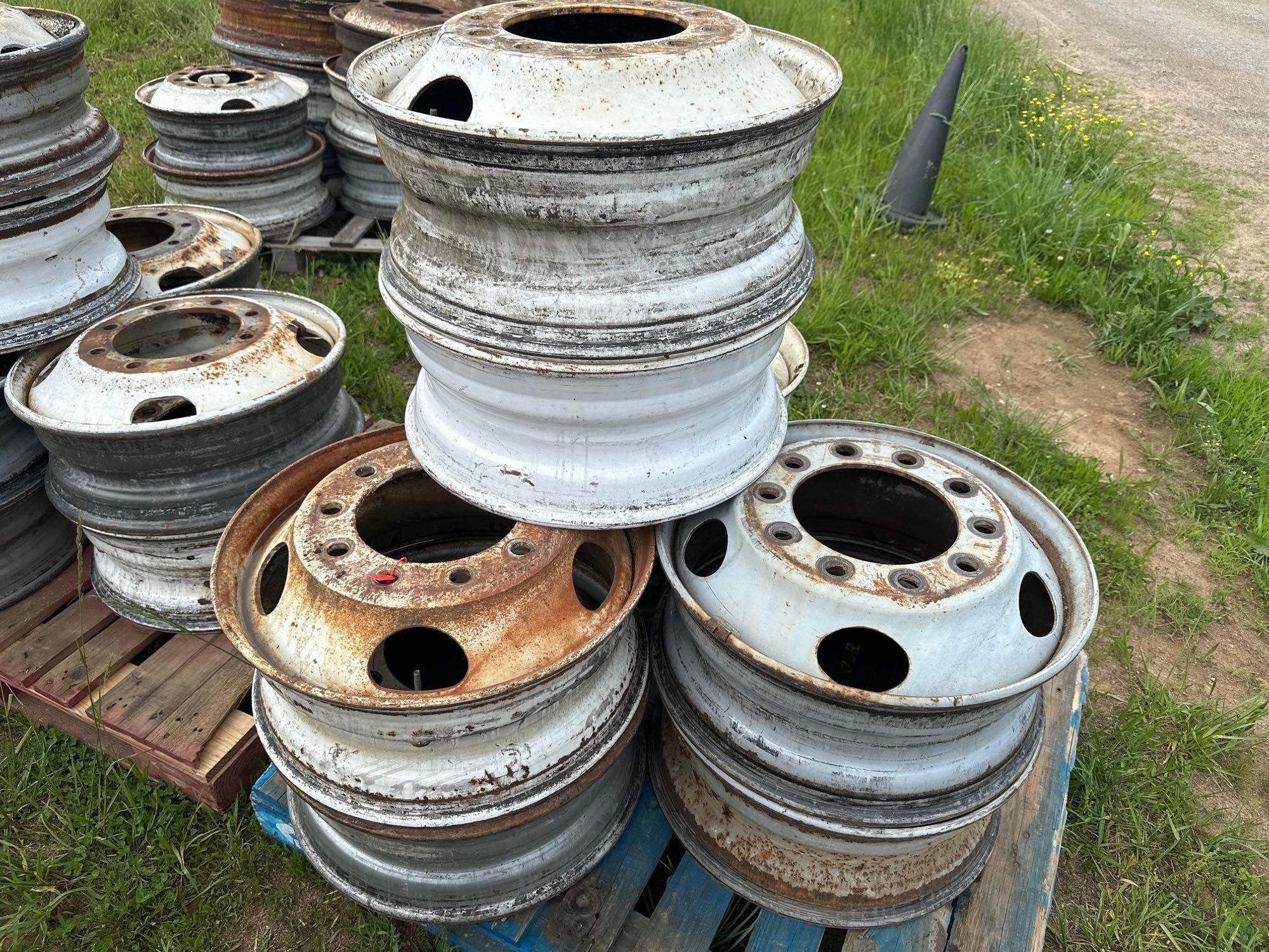 Pallet of (8) 10 Lug Misc Wheels (A48837)