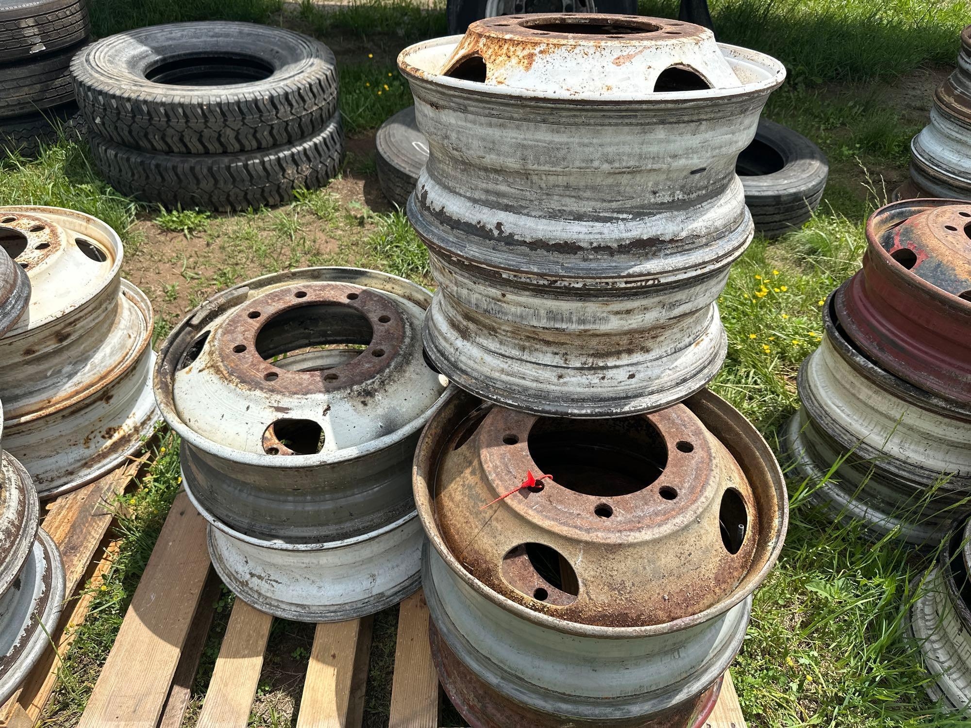 Pallet of (8) 8 Lug Misc Wheels (A48837)