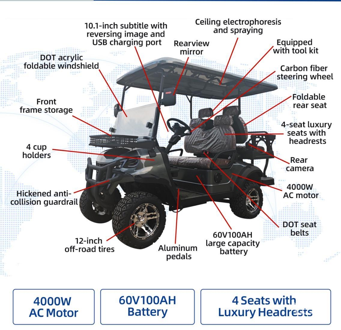 2025 Unused SDLGC80 60v Electric Golf Cart (A64194)