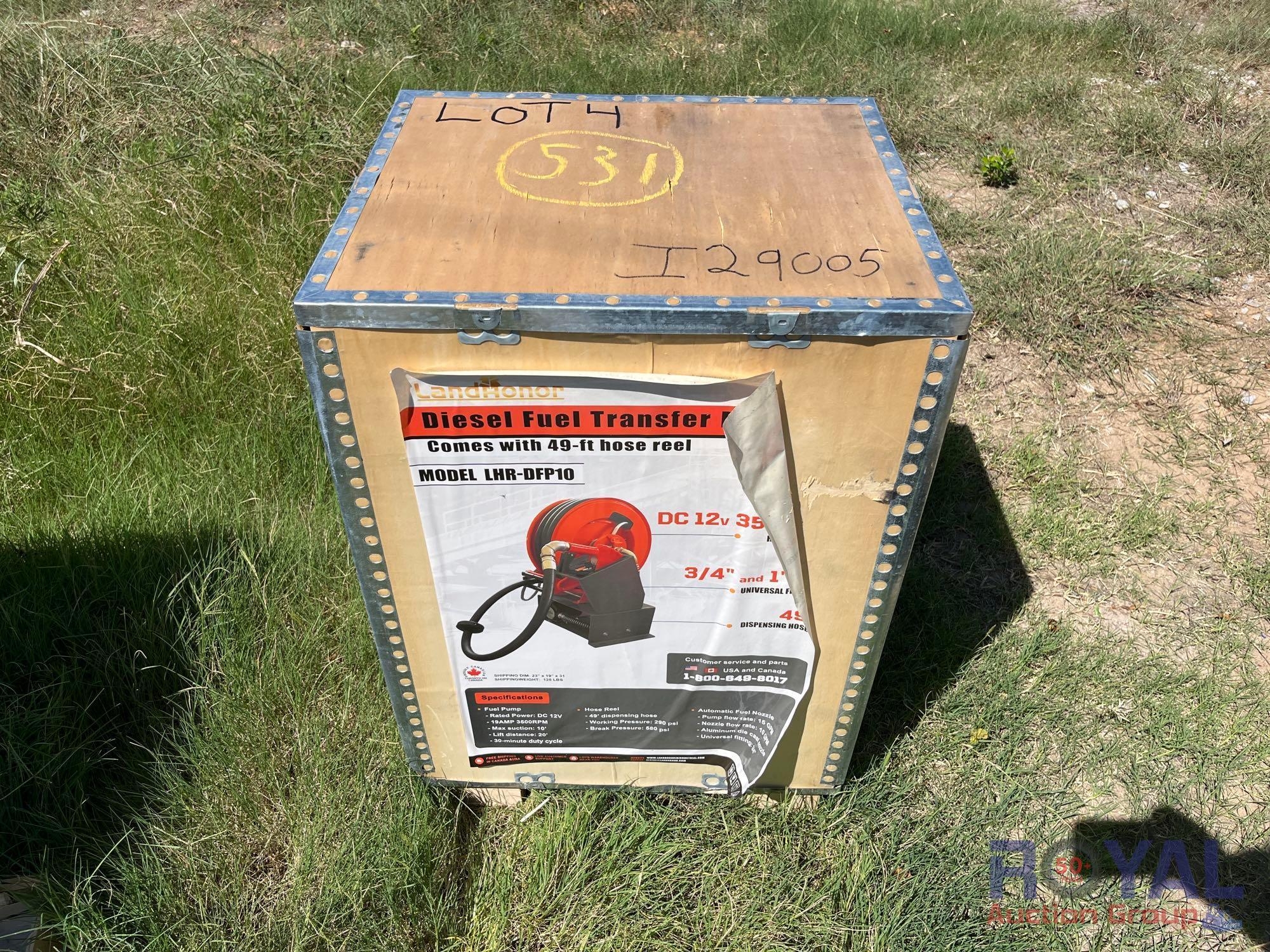 2025 LandHonor LHR-DFP10 Diesel Fuel Transfer Pump with Hose Reel (A49461)
