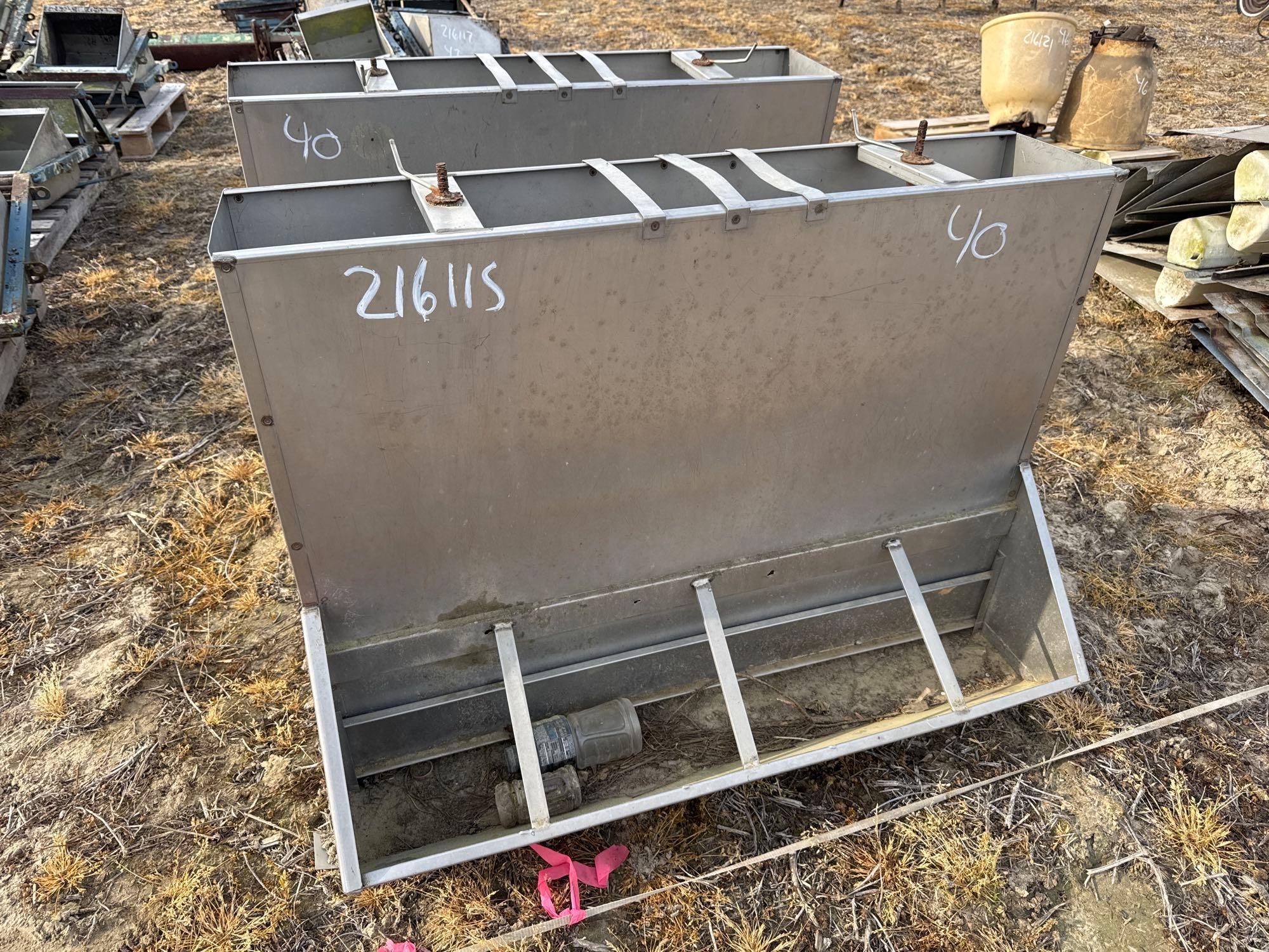 (2) STAINLESS STEEL HOG FEEDERS (A64278)