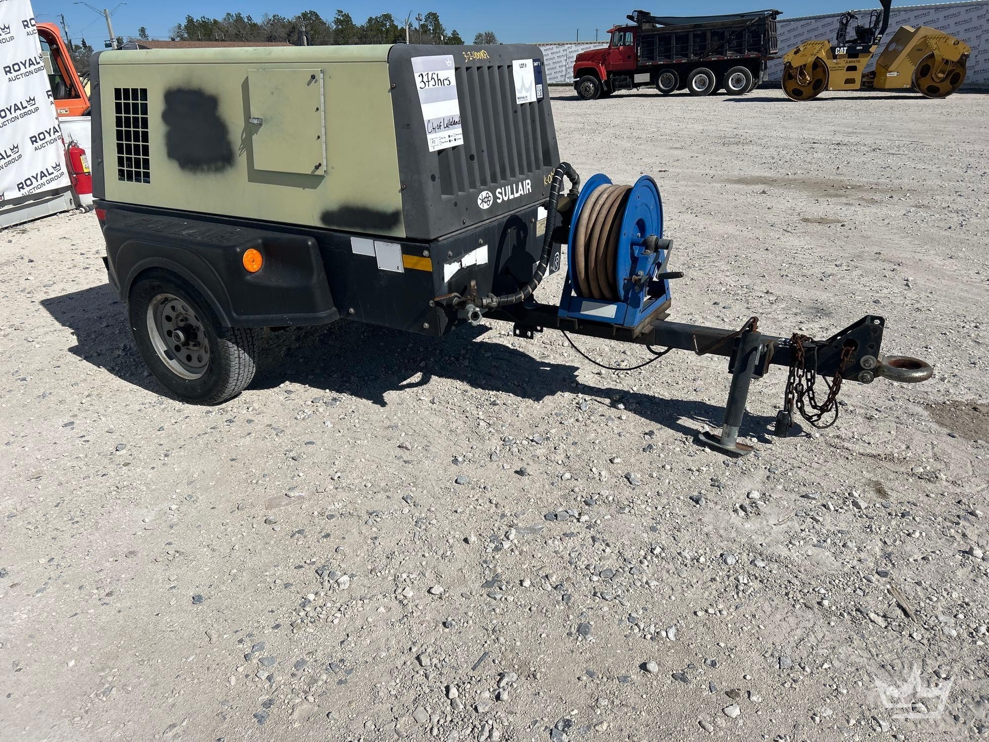 Sullair 185DPQ 100psi Towable Air Compressor (A61572)