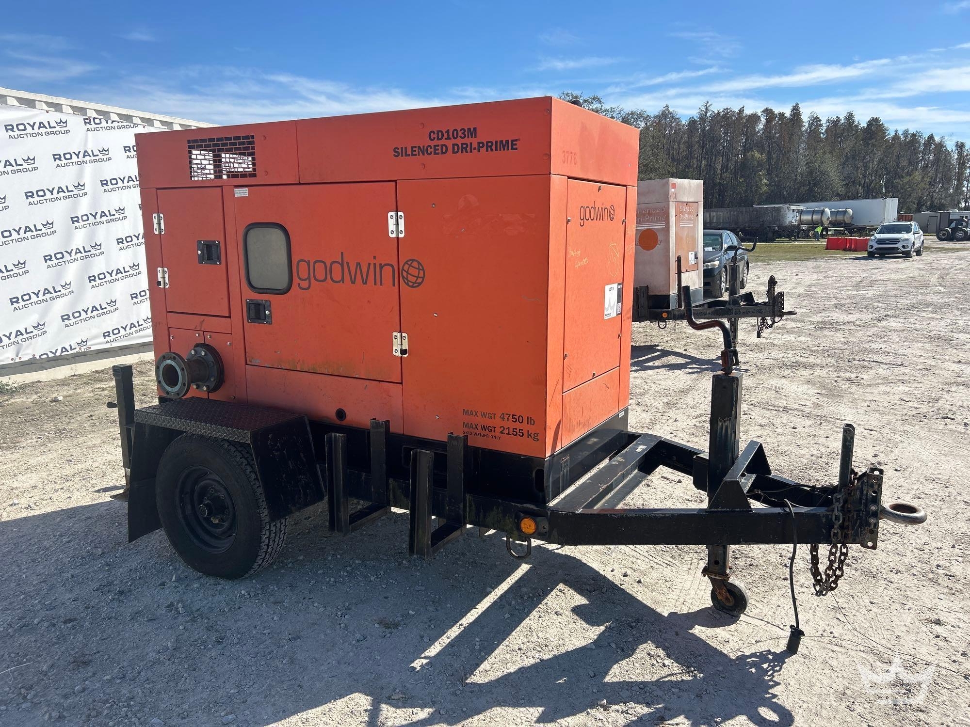 2013 Godwin Dri-Prime CD103M Towable Trash Pump (A59228)