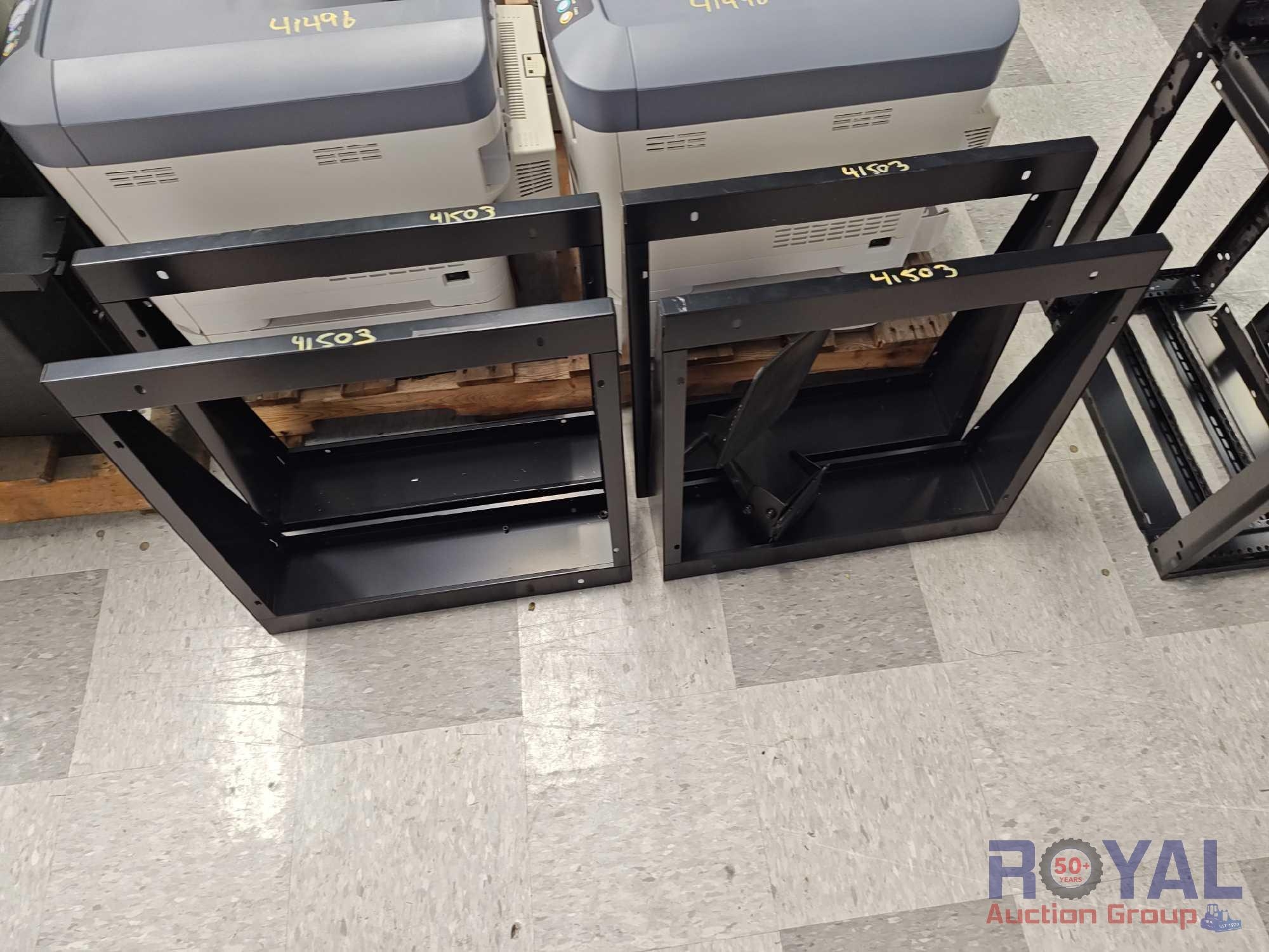 1 Large Server Cabinet and 2 Smaller Network Racks (A53425)