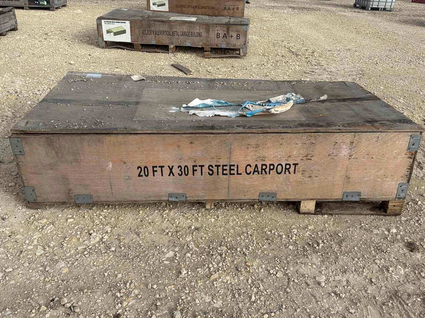 20FT X 30FT STEEL CARPORT (A58216)