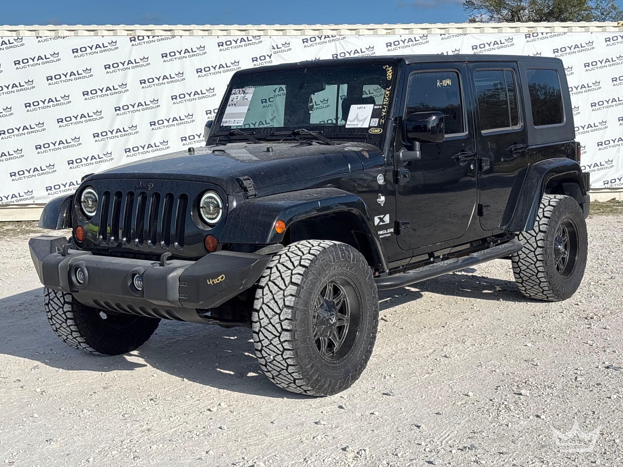 2008 Jeep Wrangler Unlimited 4X4 SUV (A59231)