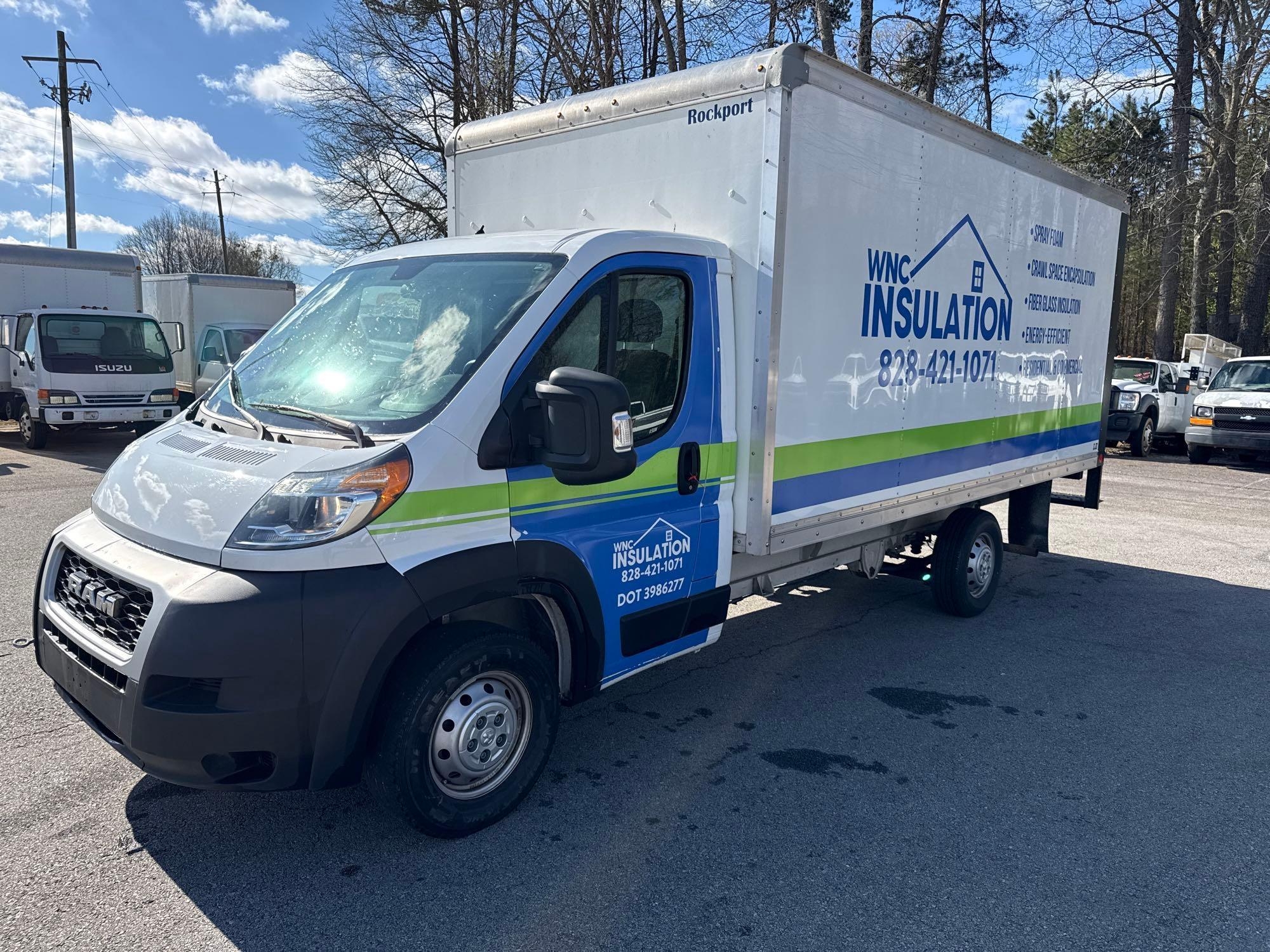 2021 Ram ProMaster 3500 Box Truck, VIN # 3C7WRVLGXME588513 (A65563)