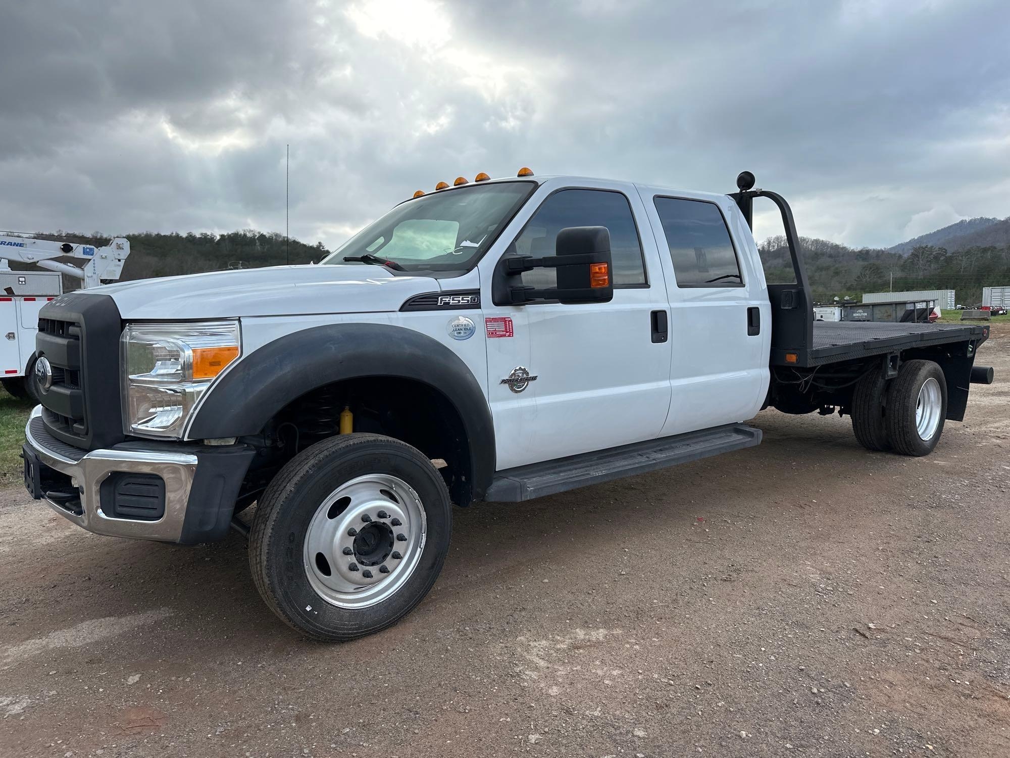 2016 Ford F-550 Flatbed Truck, VIN # 1FD0W5HT7GEC46417 (A65563)