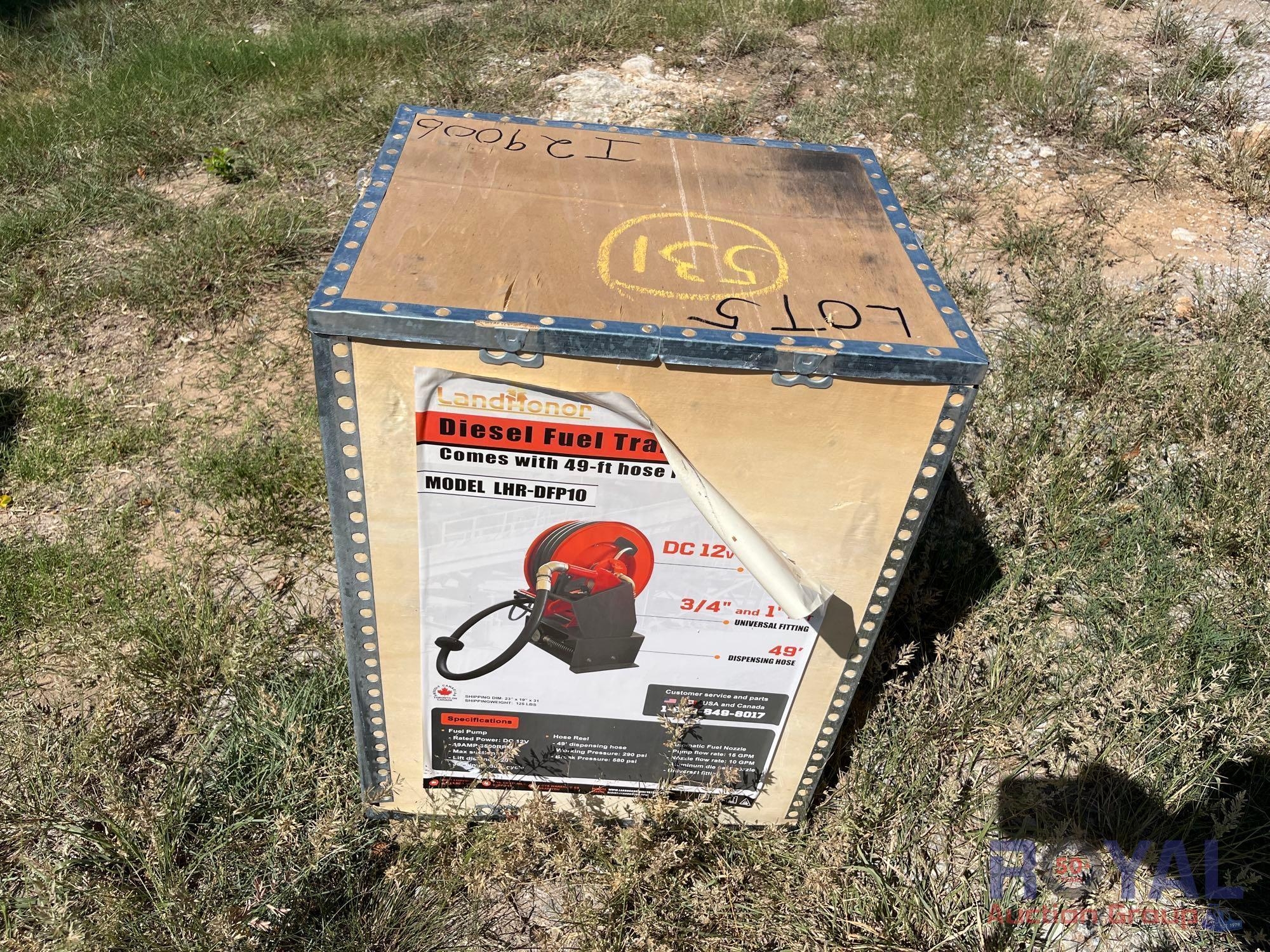 2025 LandHonor LHR-DFP10 Diesel Fuel Transfer Pump with Hose Reel (A49461)