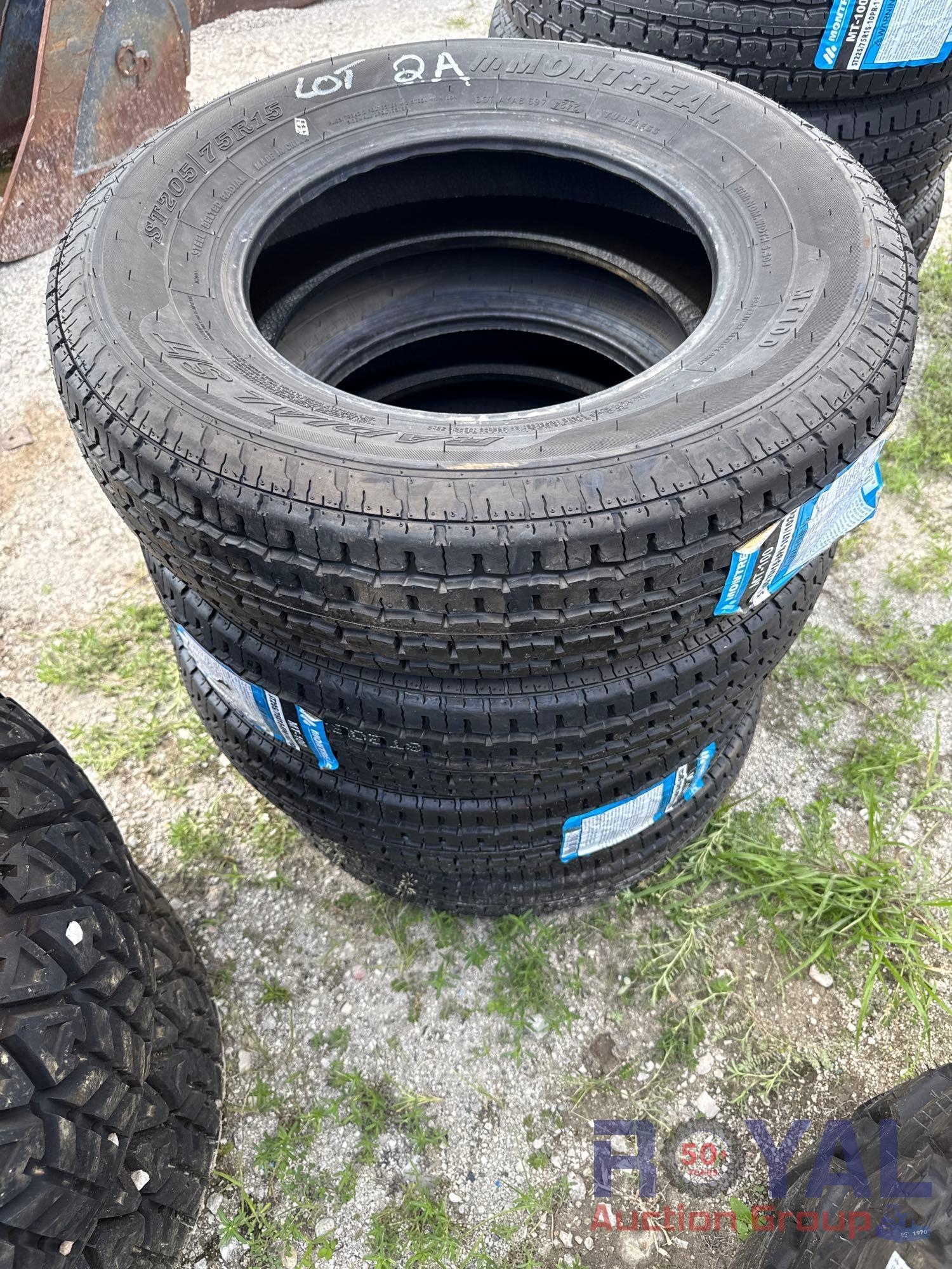 4 Unused Montreal ST205/75R15 Trailer Tires (A53421)