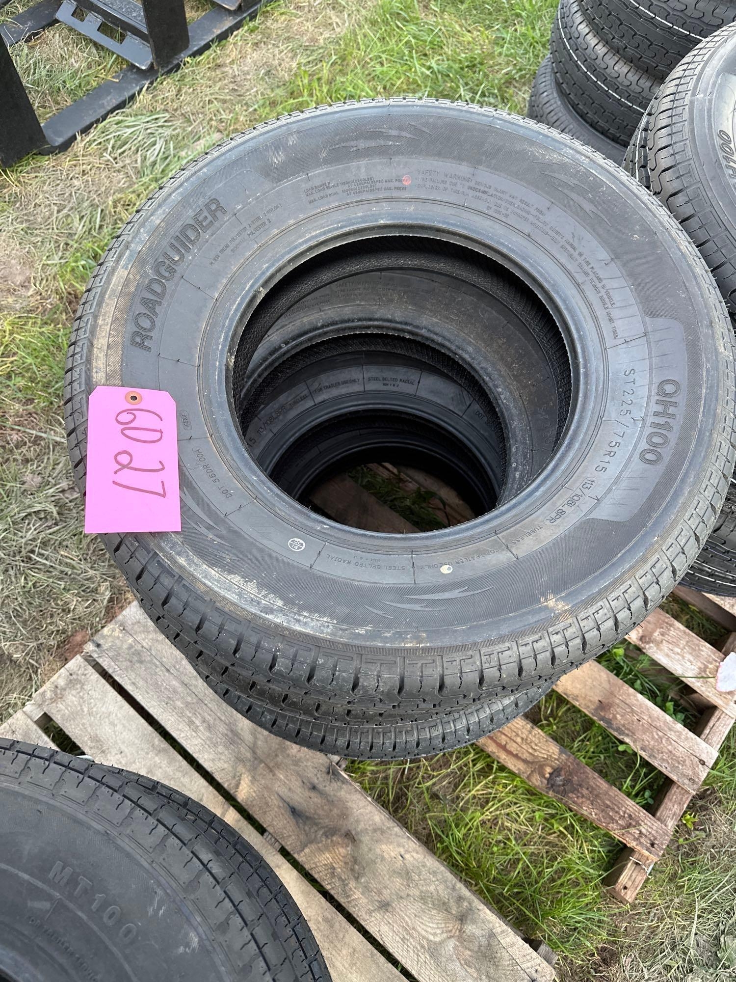 (4) Unused ST225/75R15 Trailer Tires (A47477)