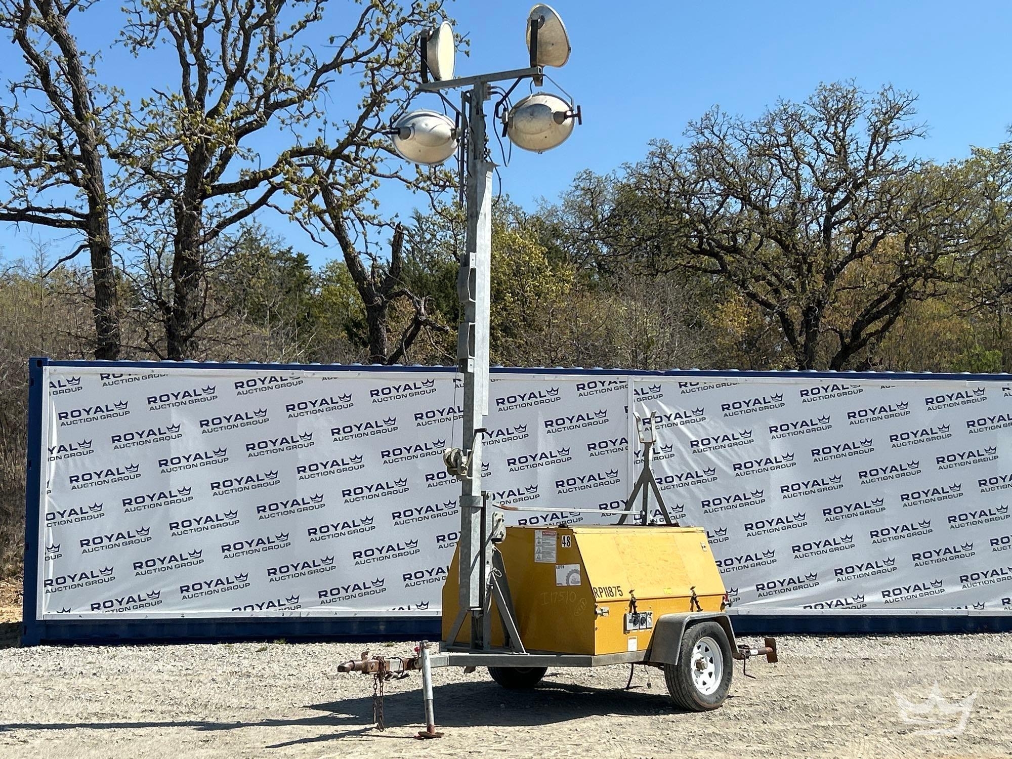 2011 Caterpillar Warren Power Systems WCW204MH 20KW Towable Light Tower (A64194)