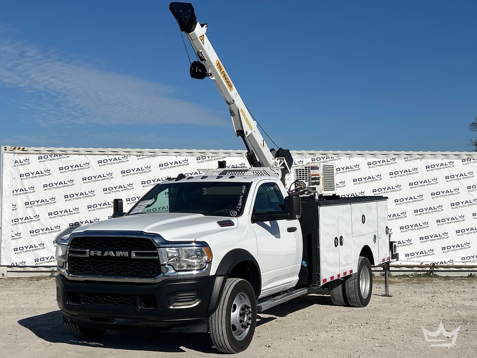 2021 Ram 5500 4x4 Palfinger PSC 8029 4 Ton Crane Mechanics Truck (A61568)