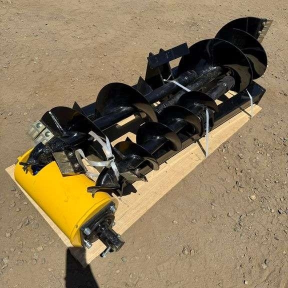 Skid Steer Heavy Duty Auger Drive w/ 3 Bits (New/Unused) (A59225)