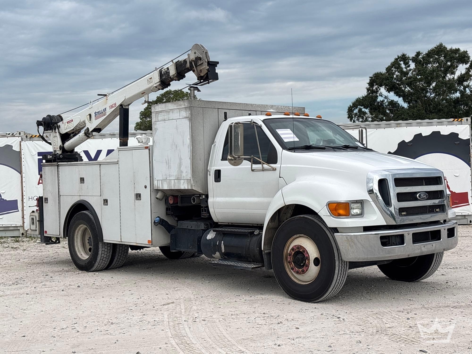 2015 Ford F-750 Stellar 10628 10,000LB 5 Ton Crane Mechanics Truck (A55852)