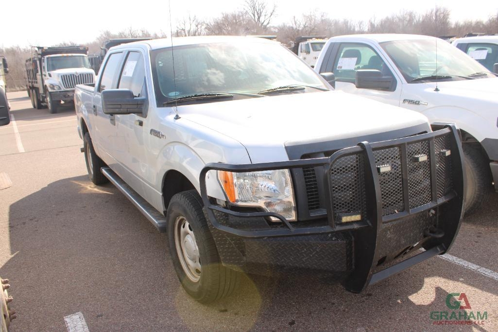 2011 FORD F150 4X4 CREWCAB PICKUP, S/N 1FTFW1EF8BKD92647, V8 ENG, AUTO TRANS, OD READS 345060 MILES (A40519)