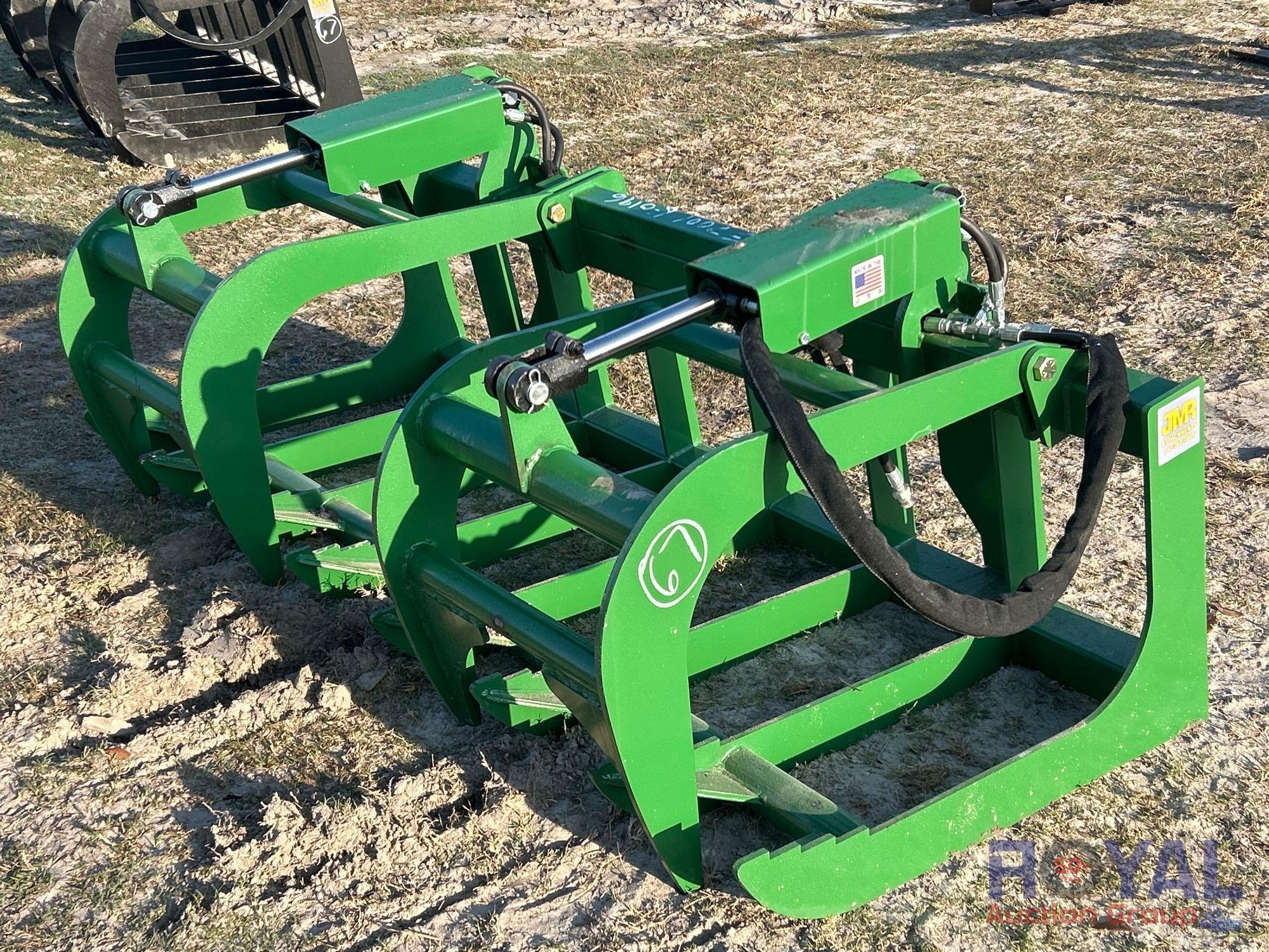 2025 JMR 72in Dual Cylinder Hydraulic Grapple Rake Tractor Attachment (A46683)
