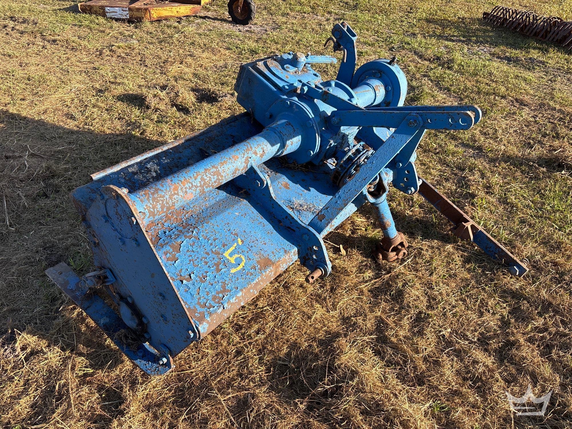 5ft Pull-Behind Rotary Tiller Tractor Attachment (A59228)