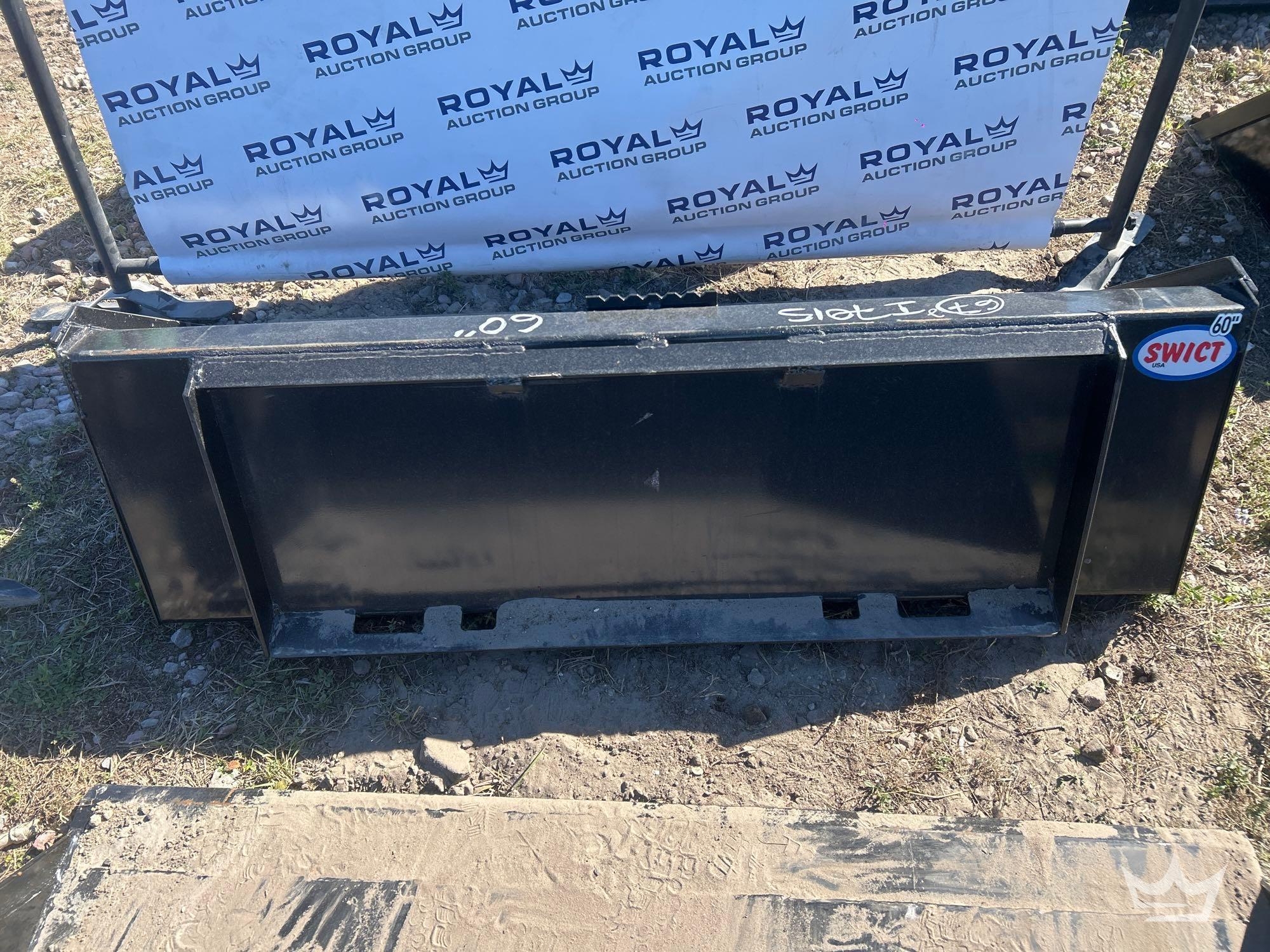2025 Swict 60in Bucket Skid Steer Attachment (A61567)