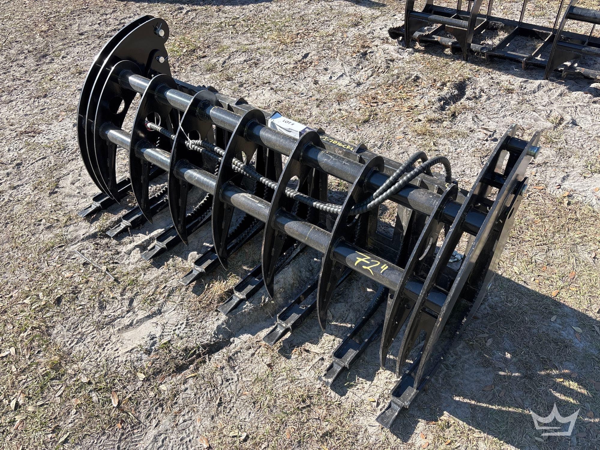 2025 72in Hydraulic Grapple Rake Skid Steer Attachment (A61572)