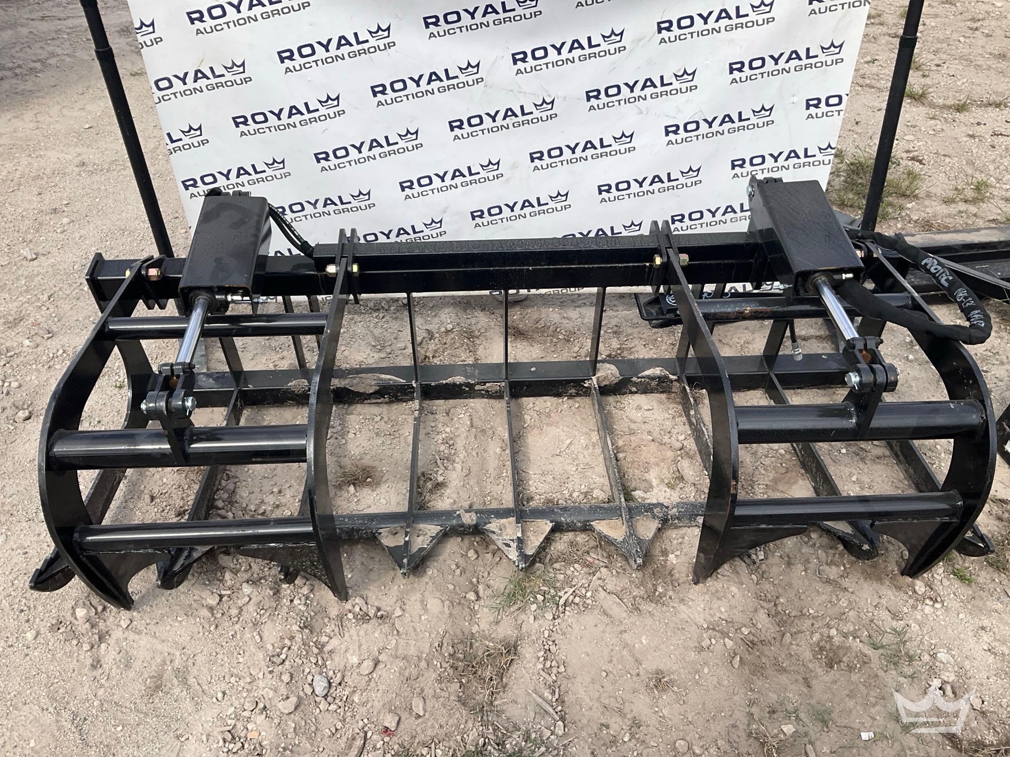 JMR 78in Dual Cylinder Grapple Skid Steer Attachment (A64553)