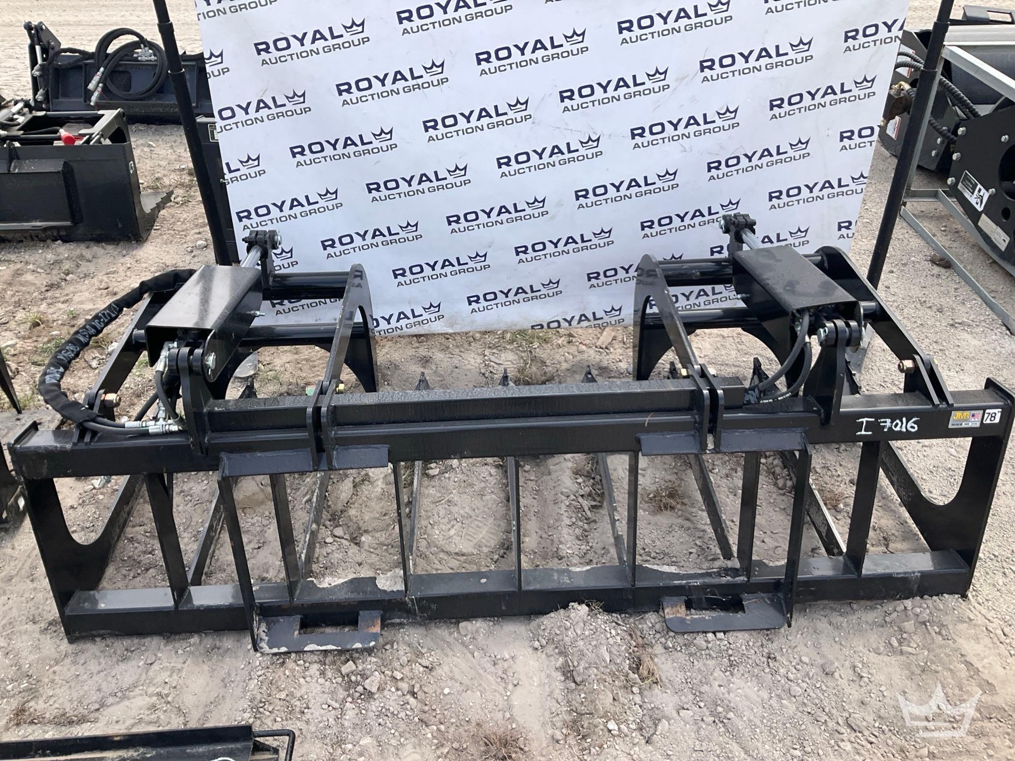 JMR 78in Dual Cylinder Grapple Skid Steer Attachment (A64553)