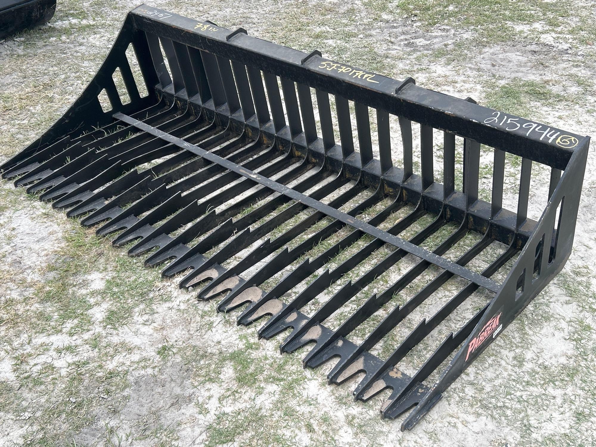 2025 Pabreak 78in Rock Bucket Skid Steer Attachment (A66734)