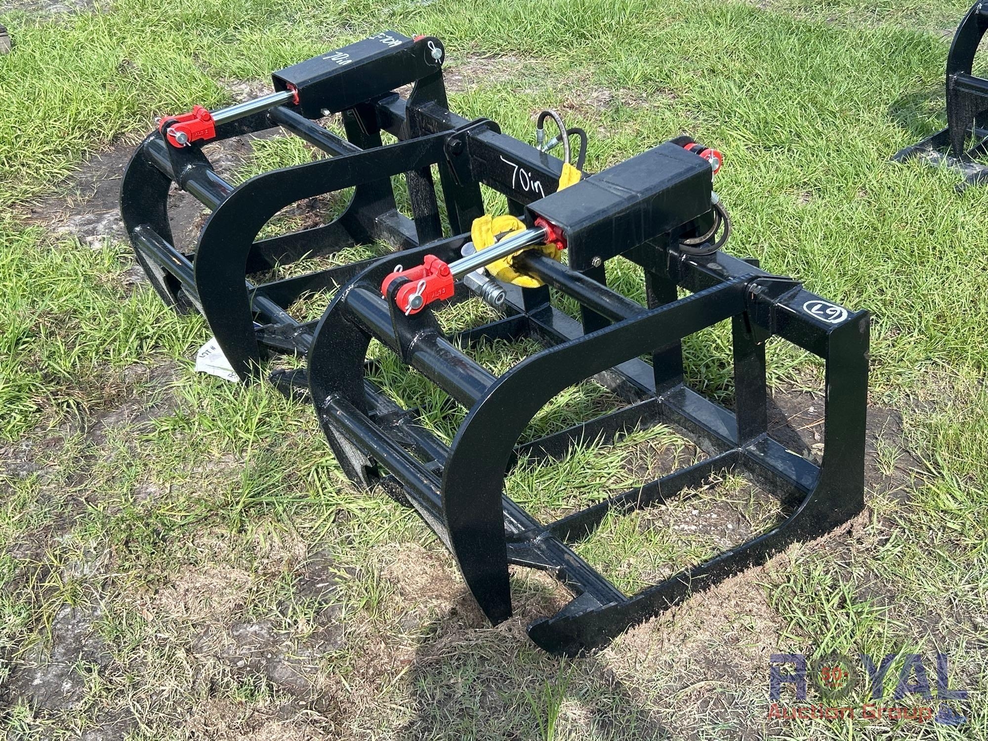 2025 70in Dual Cylinder Grapple Skid Steer Attachment (A49346)