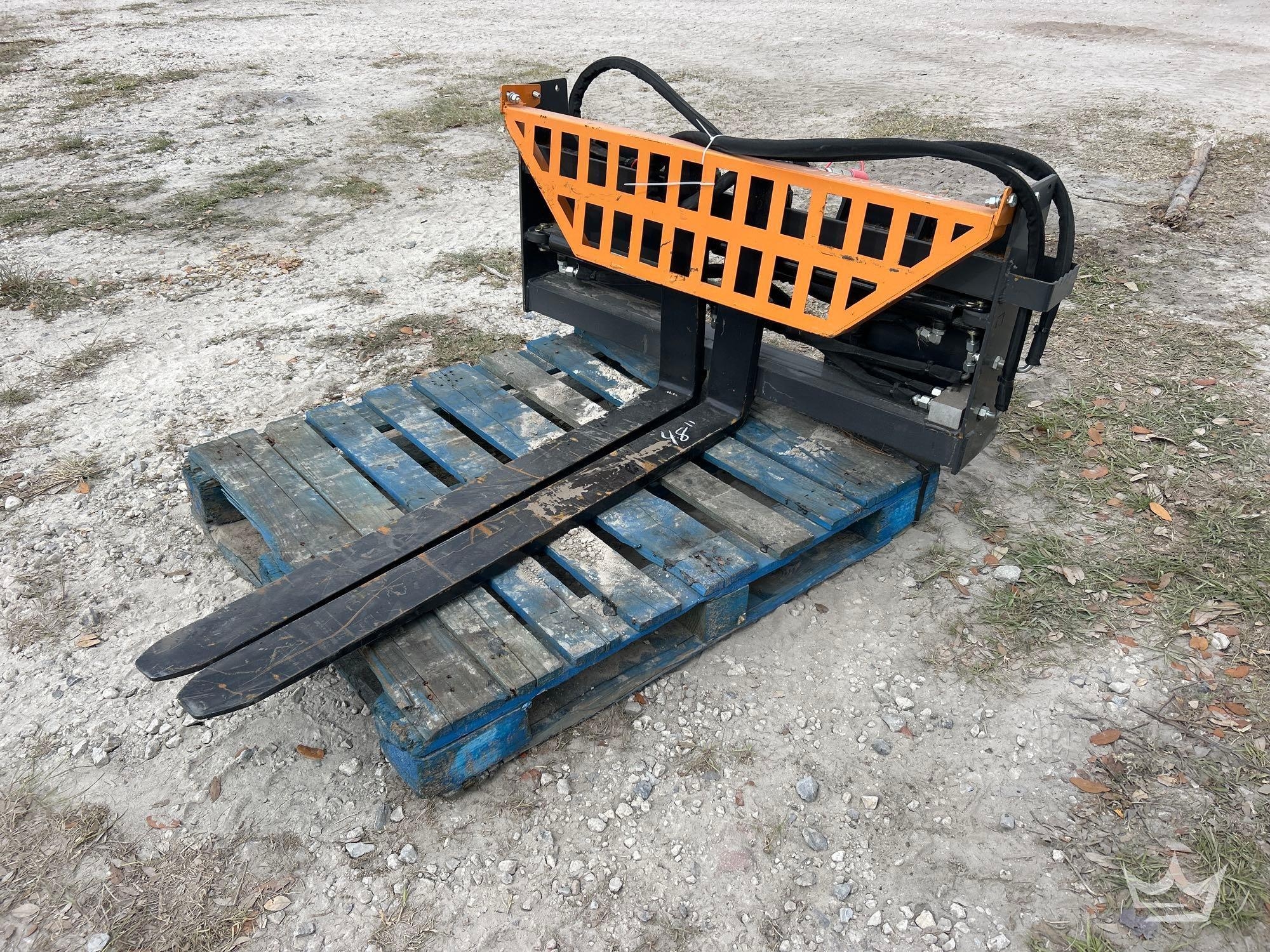48in Hydraulic Forks and Frame Skid Steer Attachment (A64553)
