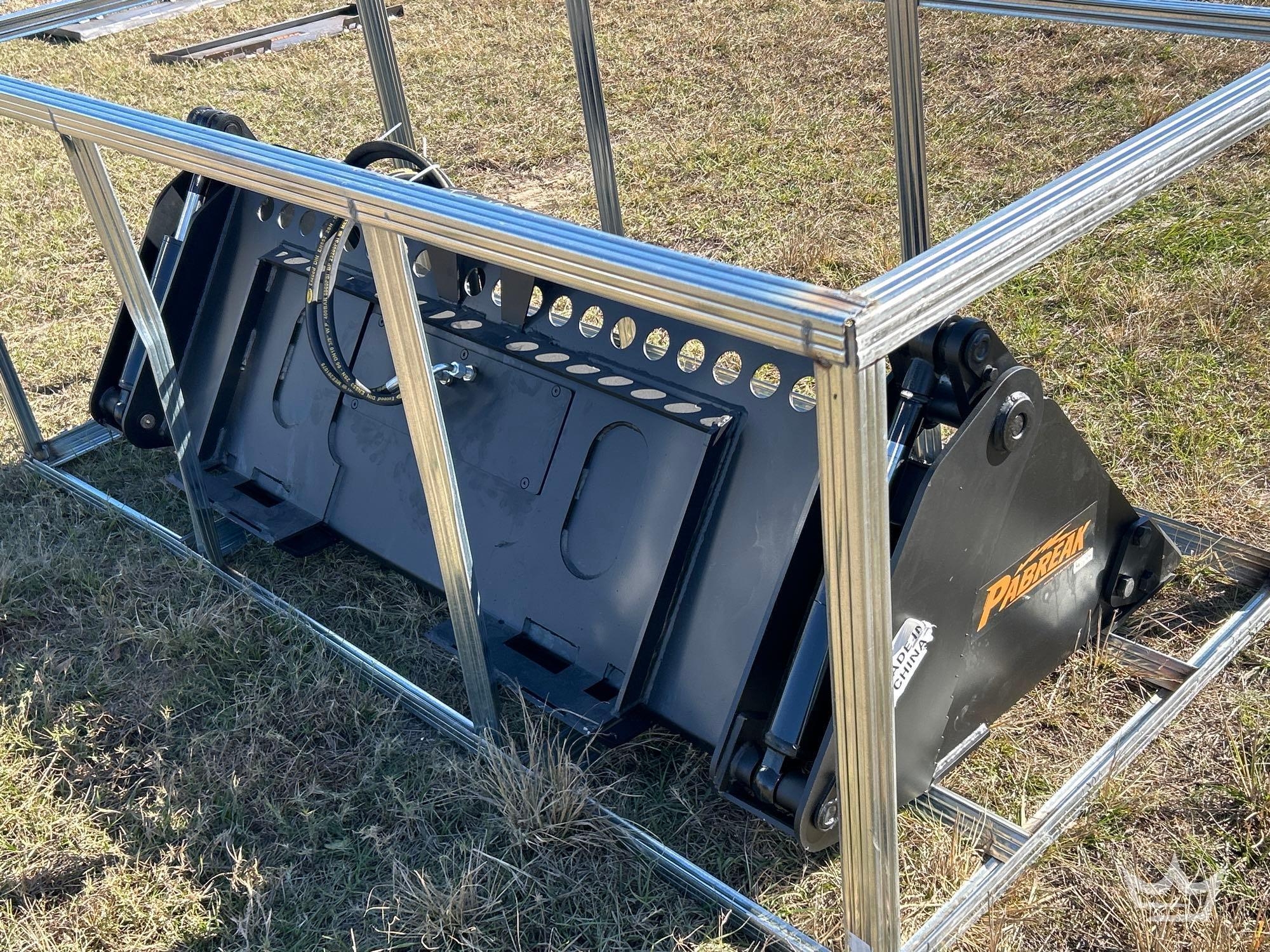 2025 Pabreak 80in. Hydraulic Dual Cylinder 4-in-1 Bucket Skid Steer Attachment (A61567)