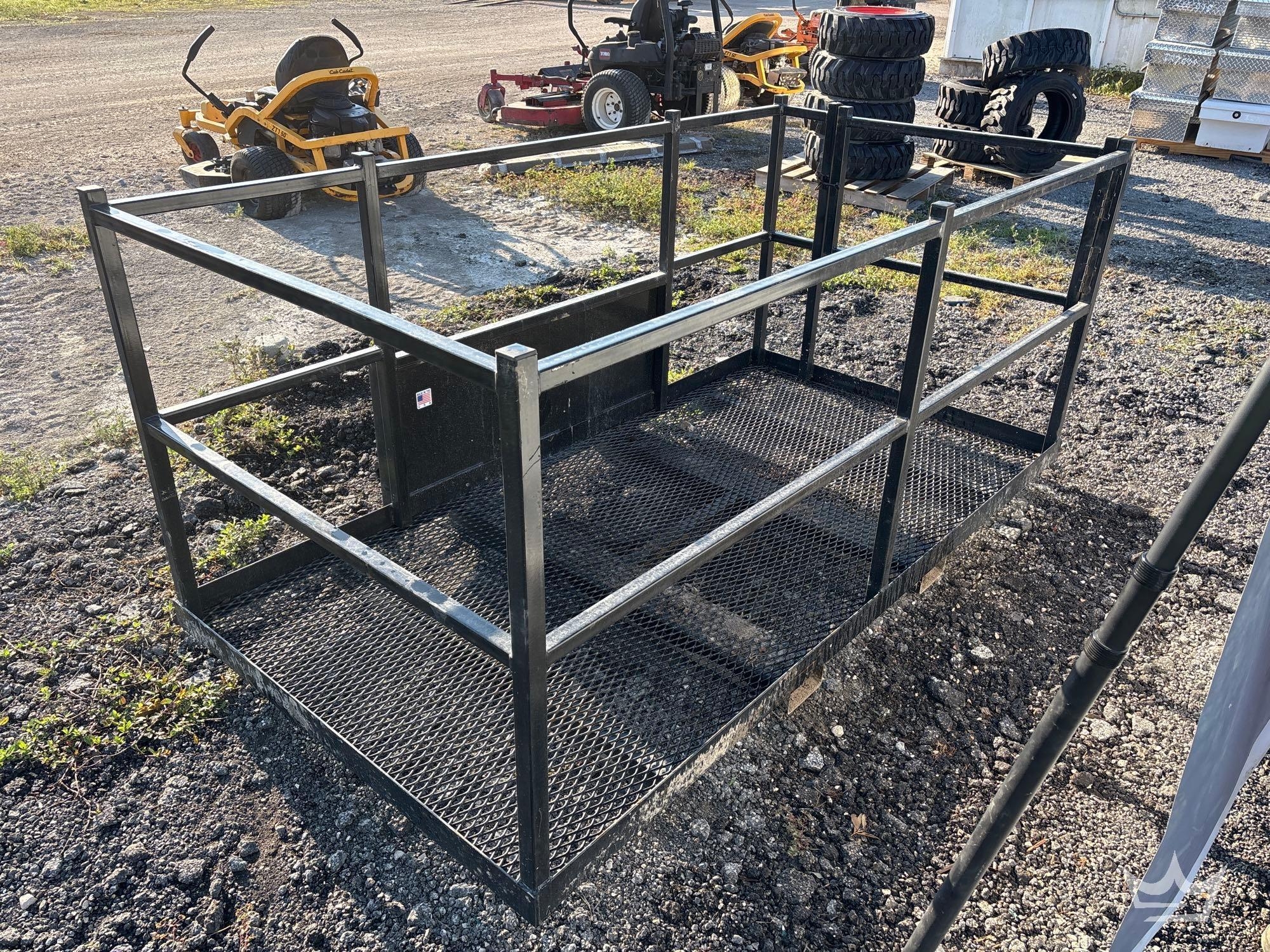 JMR 8ft Man Basket Skid Steer Attachment (A64553)
