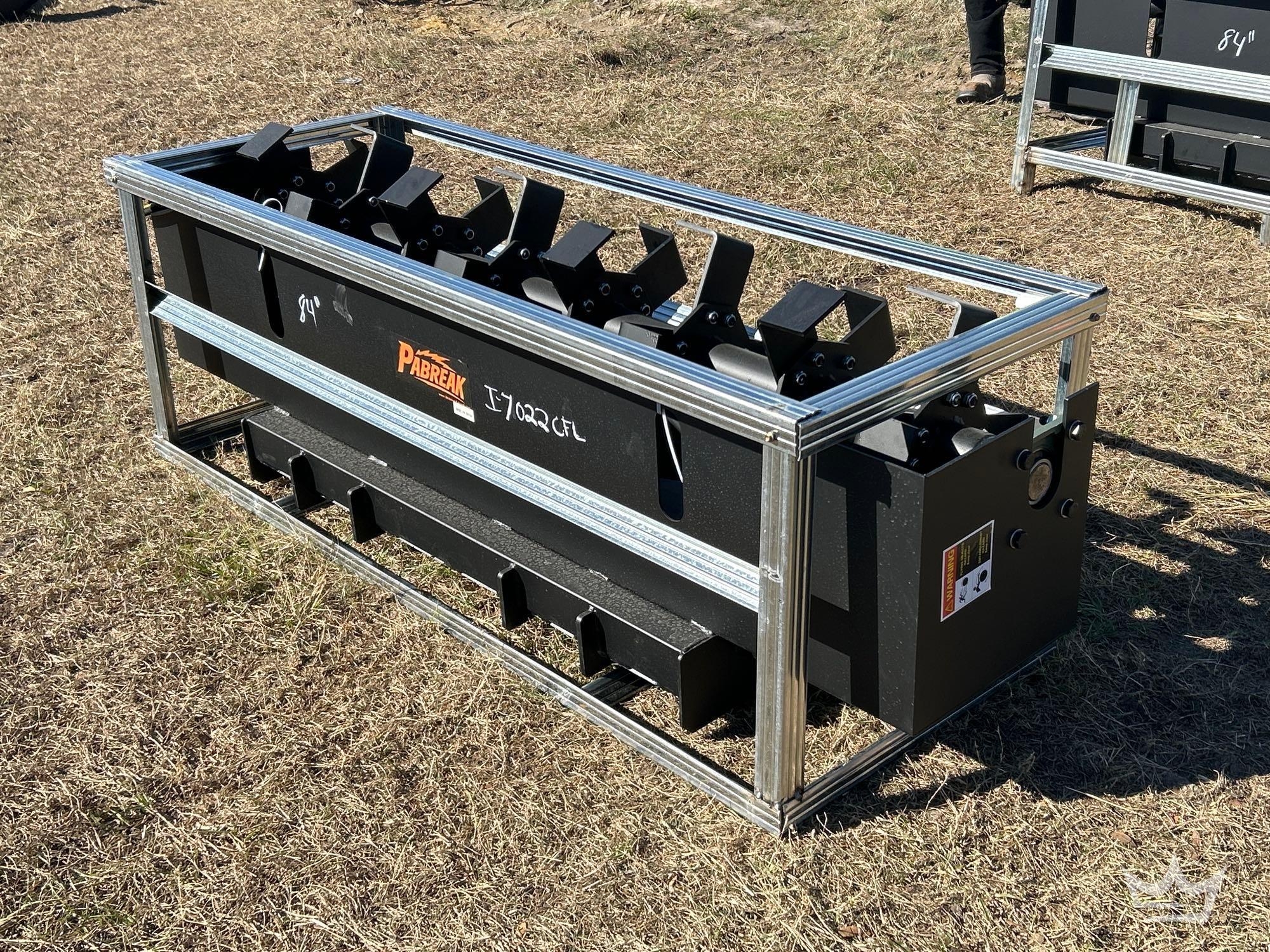 2025 80in. Hydraulic Rotary Tiller Skid Steer Attachment (A61567)