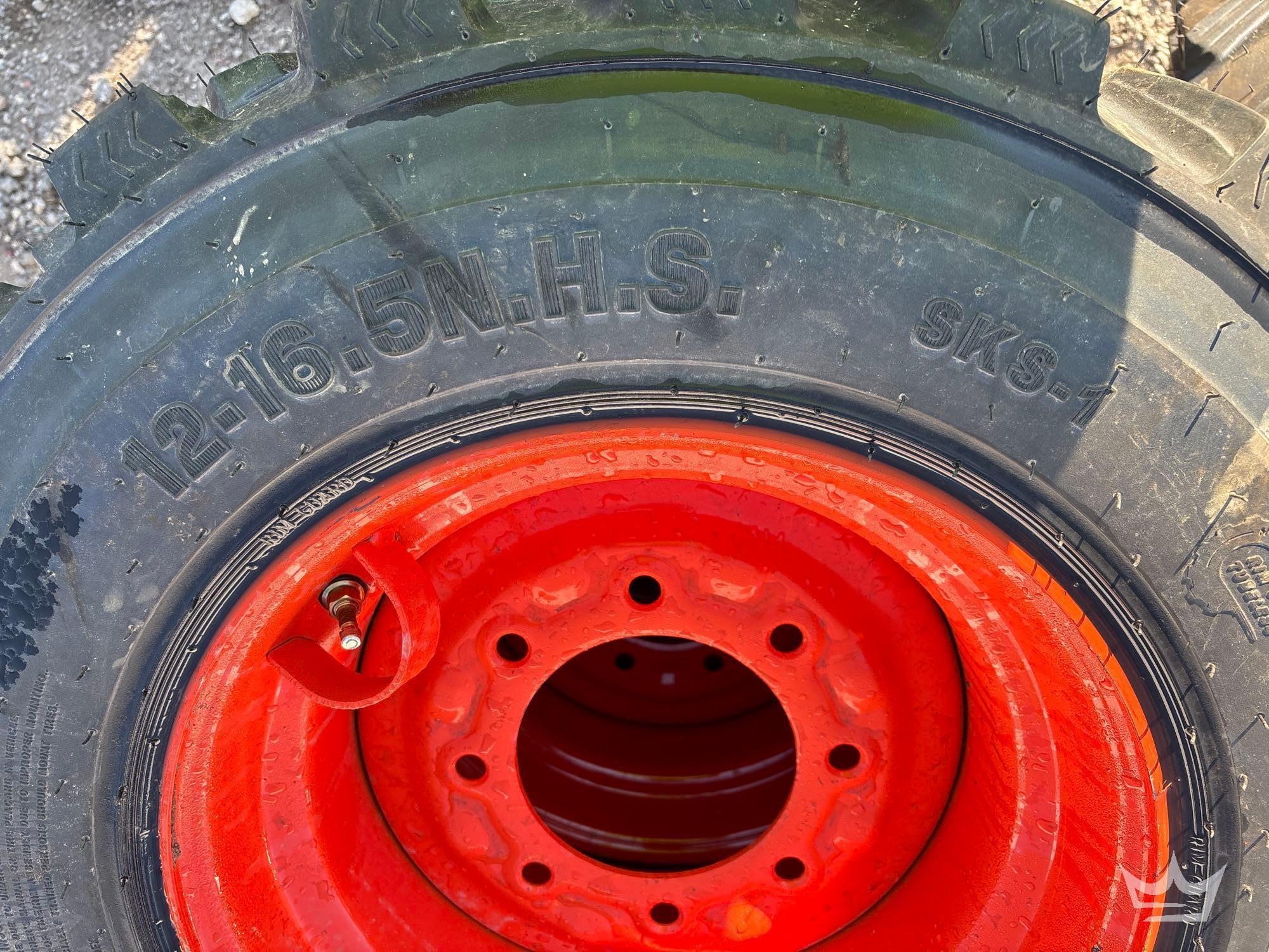 Set of 4 Forerunner 12-16.5N.H.S. Skid Steer Wheels and Tires (A64553)