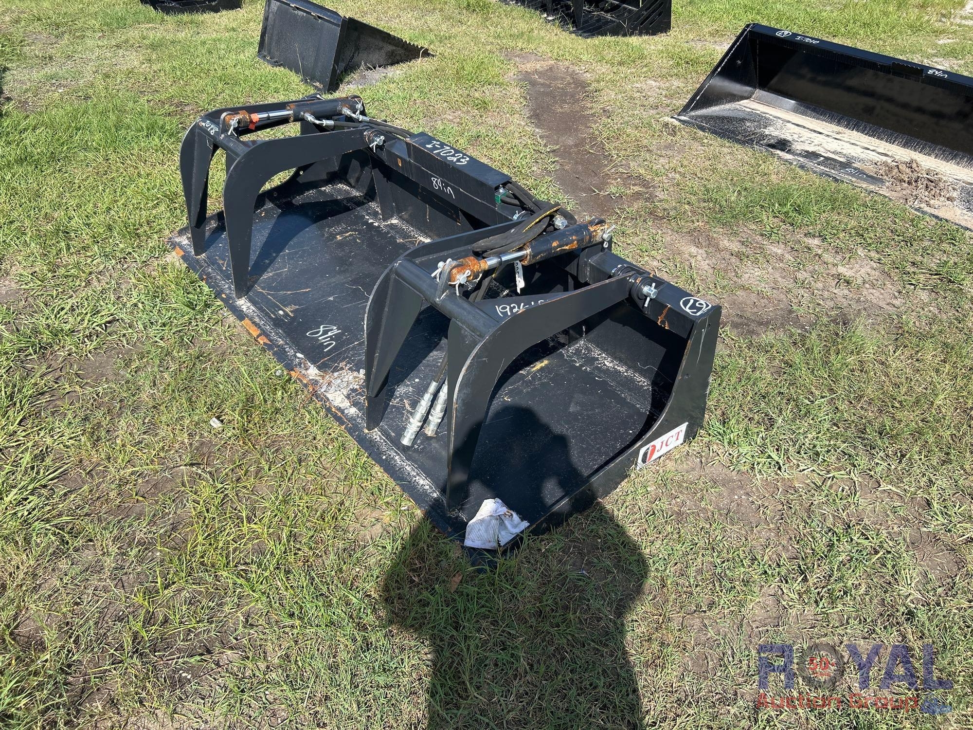 2025 84in Dual Cylinder Grapple Bucket Skid Steer Attachment (A49346)