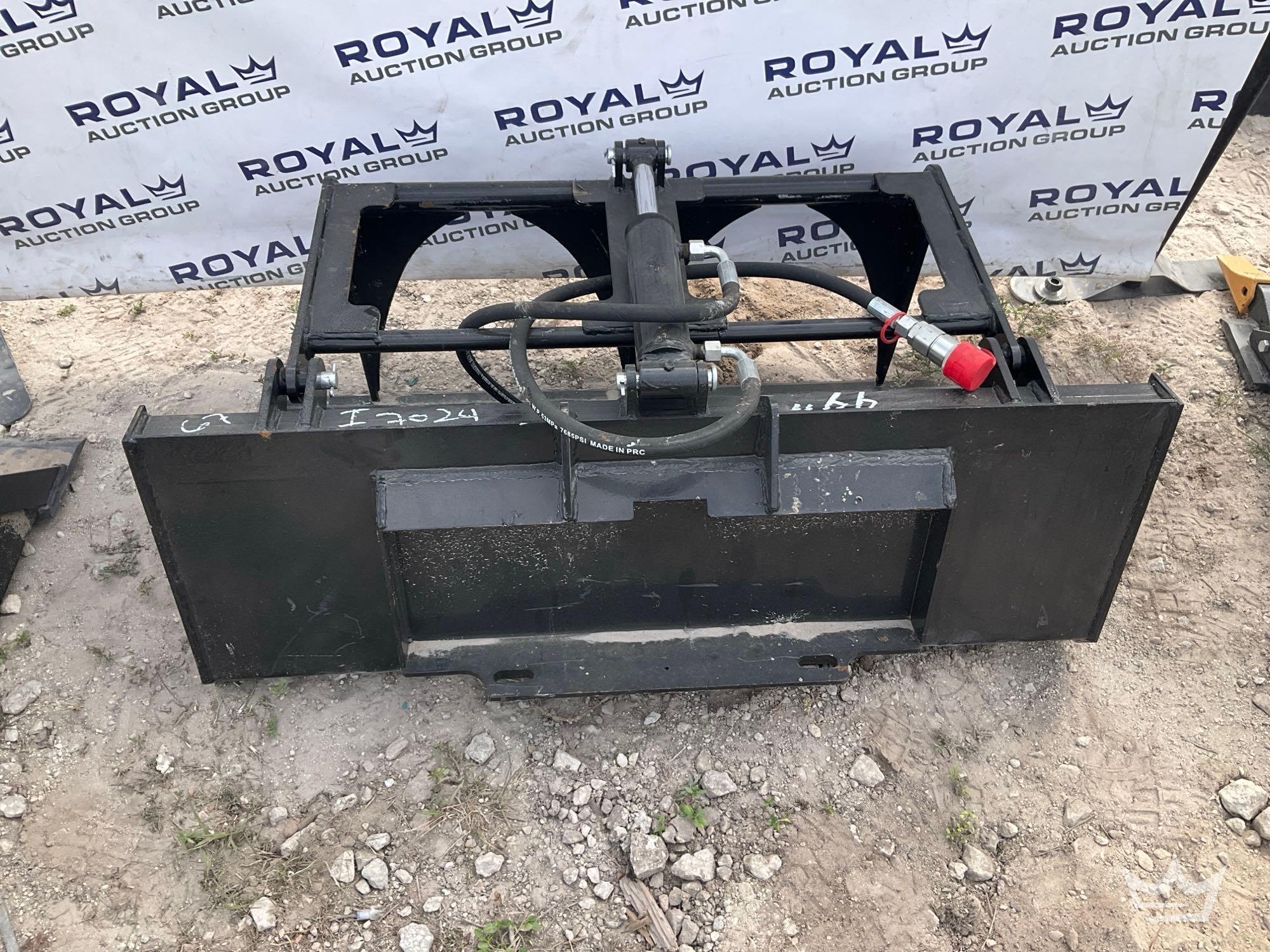 44in Single Cylinder Grapple Bucket Skid Steer Attachment (A64553)